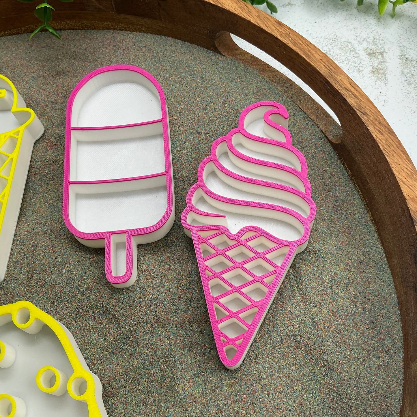 3D-printed summer ice cream sensory filling tray, 6-piece set for sand and rice tuff trays - view 4 of 11