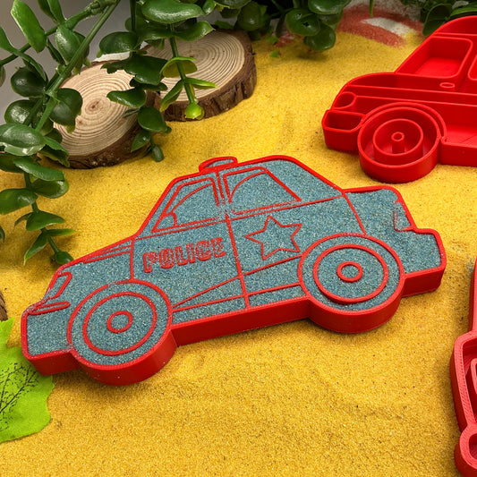 Red Emergency Vehicles Sensory Trays (Set of 3) Fire Engine Police & Ambulance M - Alternative View
