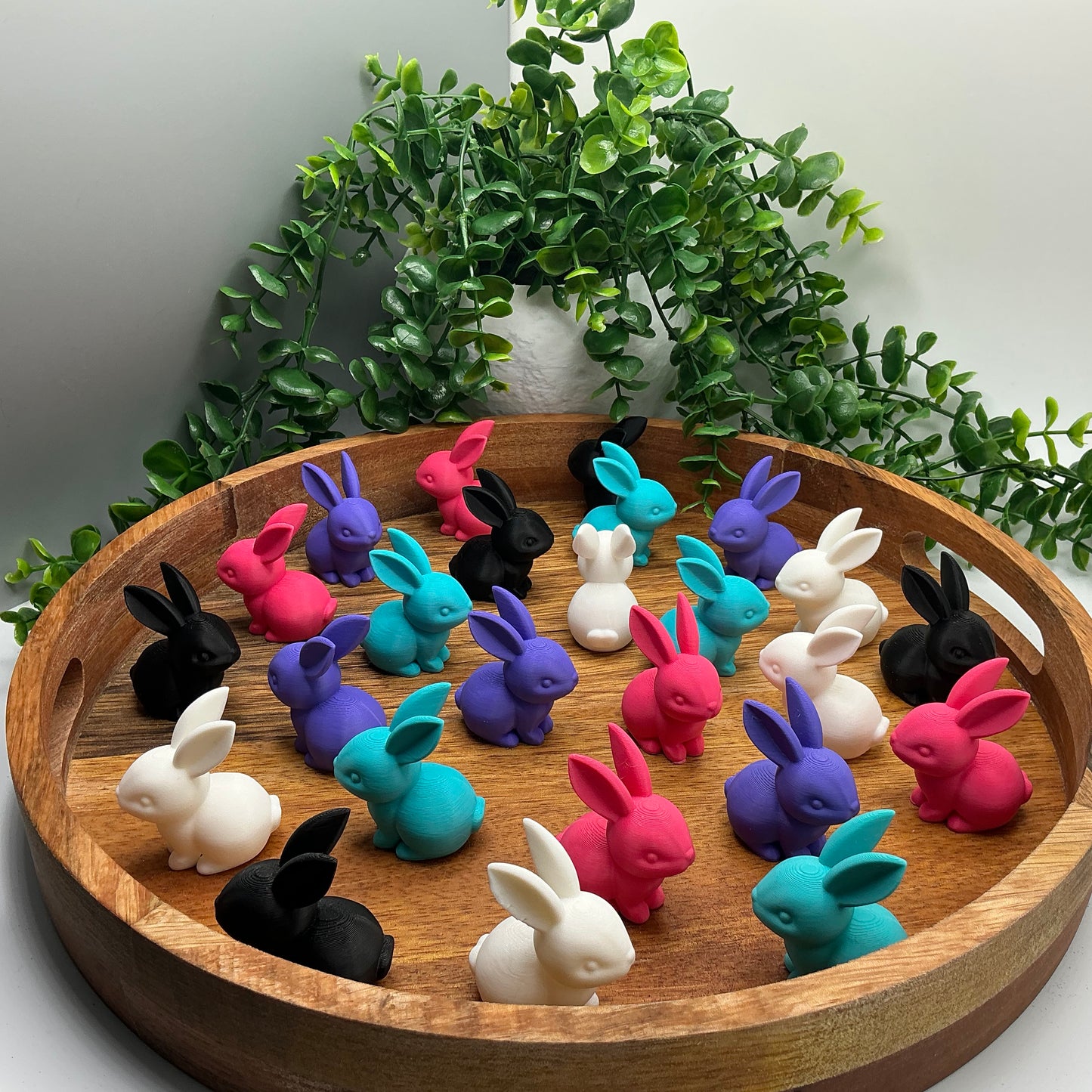 Colourful Bunny Math Counters 3D Printed Learning Rabbits Early Math Skills,Sort - Main Product Image