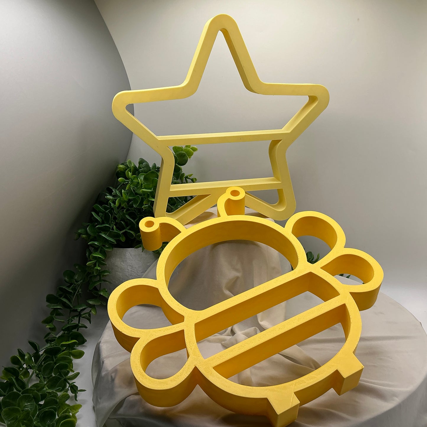 Set of two Bee & Star table top mini shelves bedroom decoration