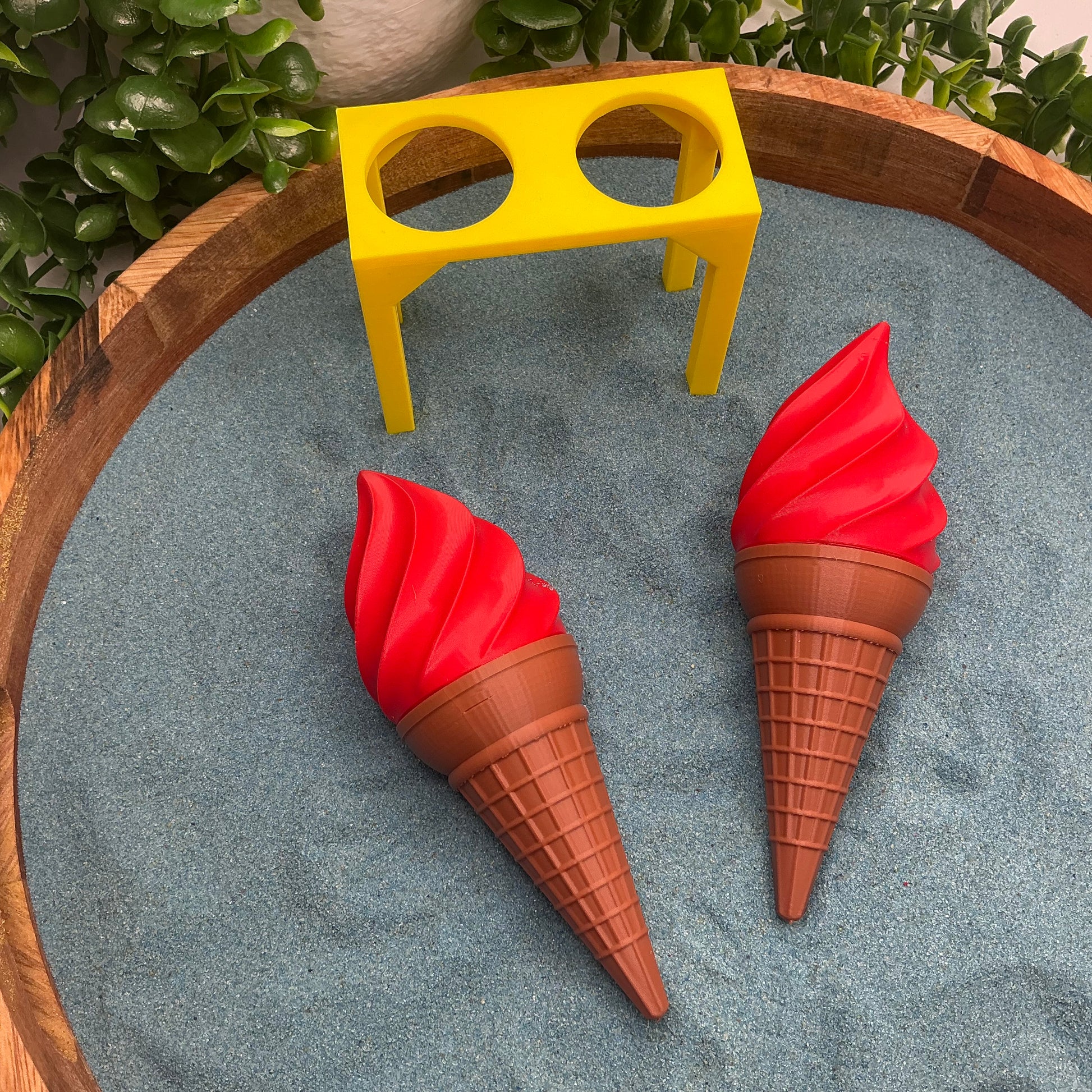Ice Cream Scoops & Cones Twist Action Role Play Kitchen Food - different angle