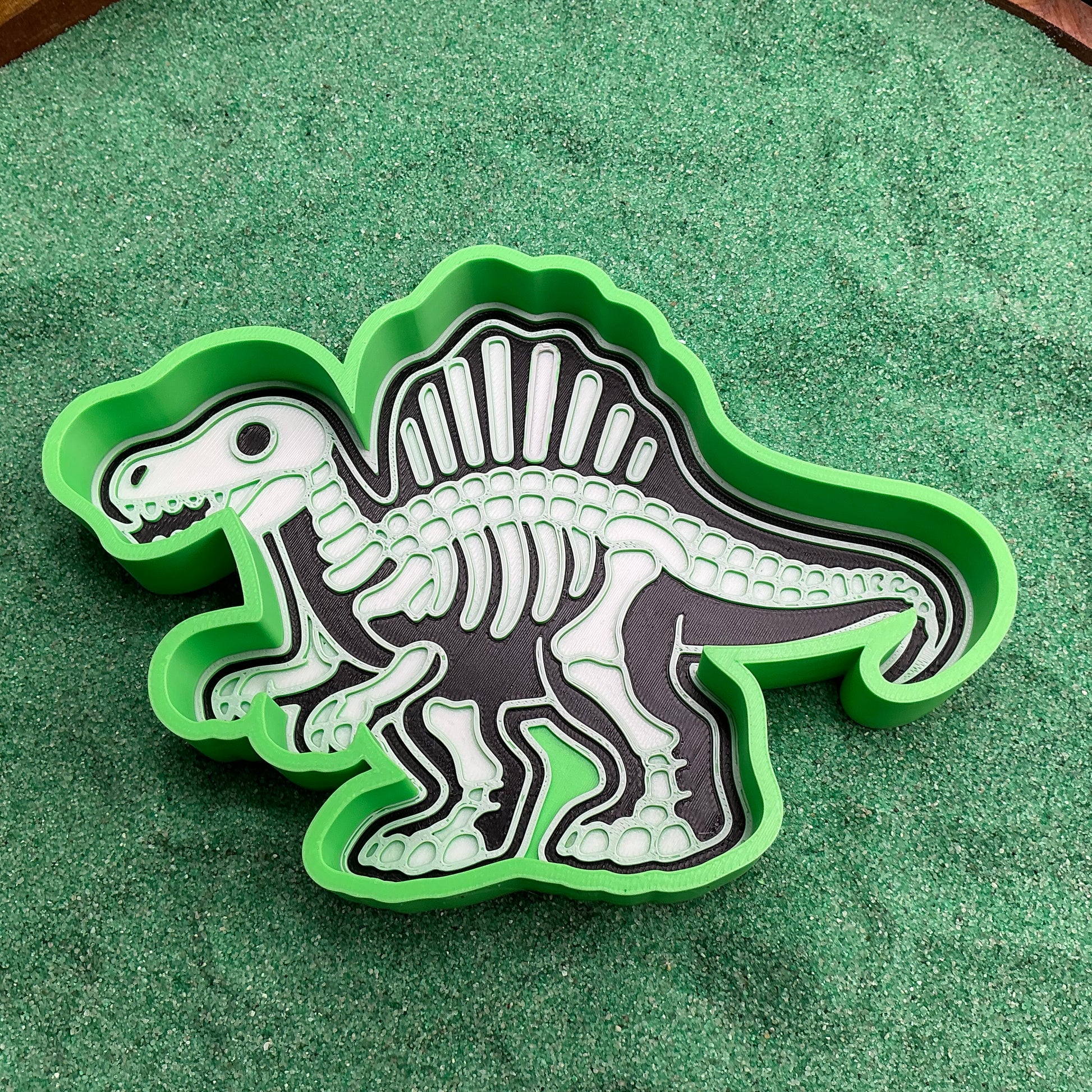 3D-printed skeleton dinosaur sensory play set - 6 piece with T-Rex, Triceratops, Stegosaurus, Spinosaurus, Pterodactyl, Brachiosaurus - view 4 of 16