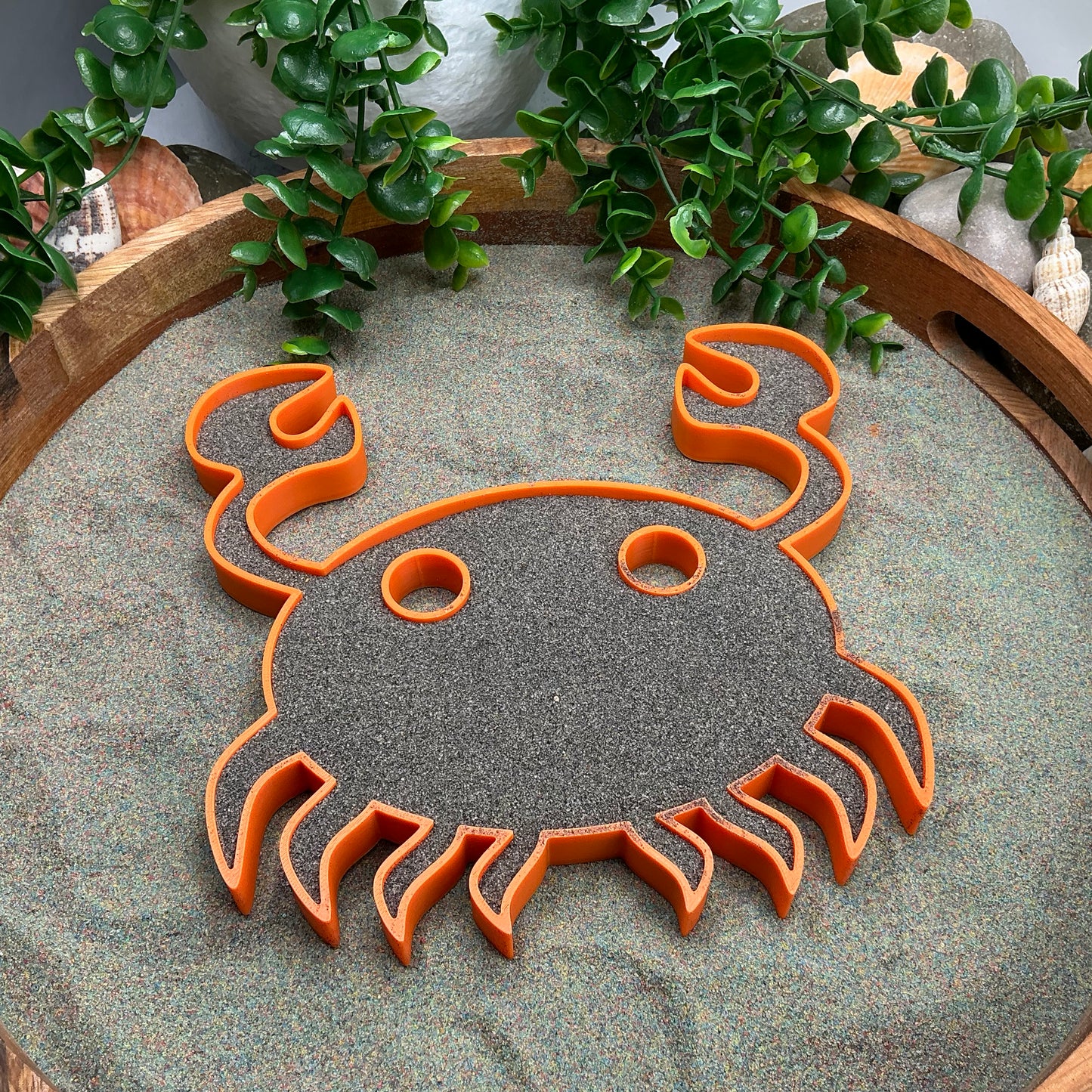 Large Crab Sensory Filling Tray - Eco-Friendly 3D Printed for Sand, Rice & Oats