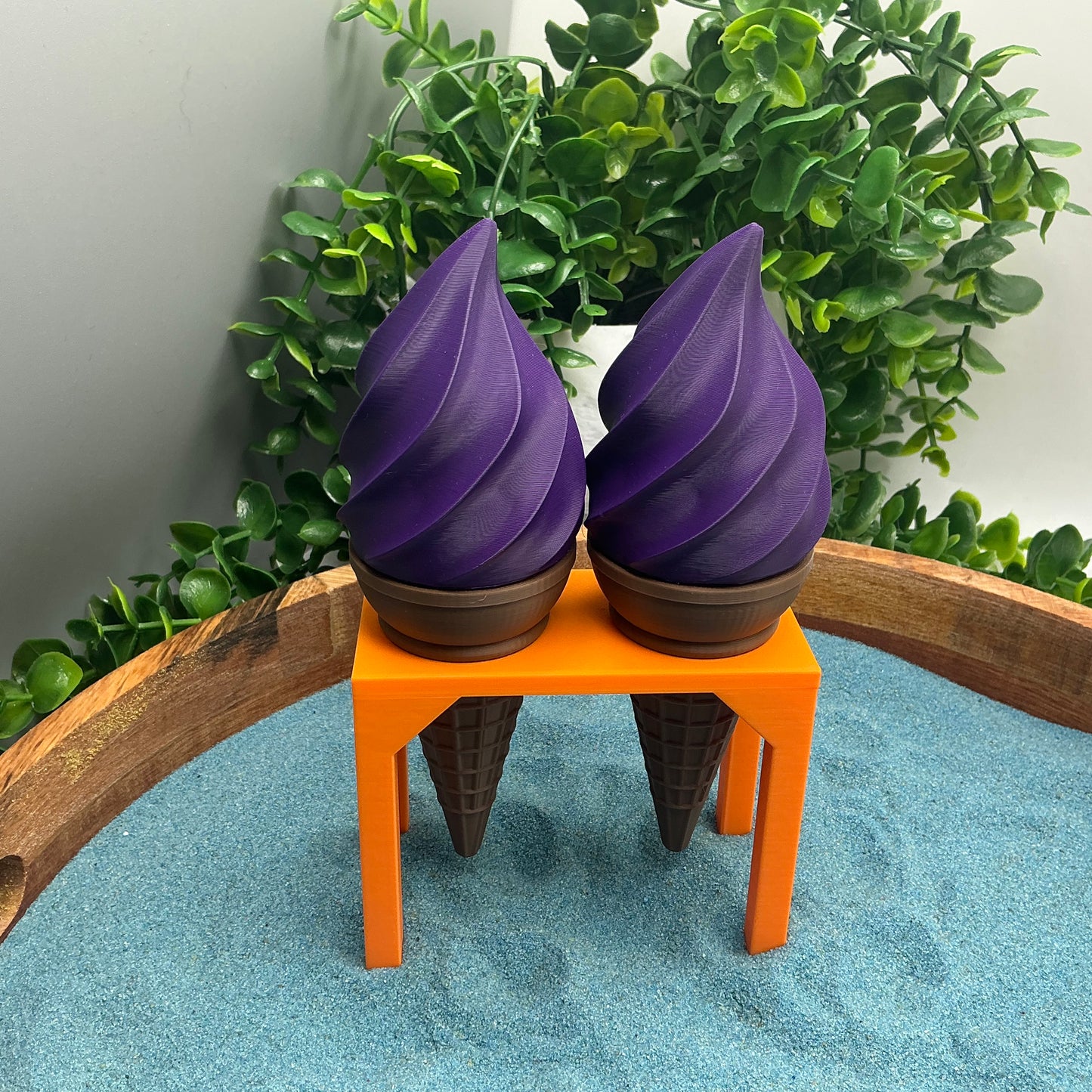 Ice Cream Scoops & Cones Twist Action Role Play Kitchen Food - colour option