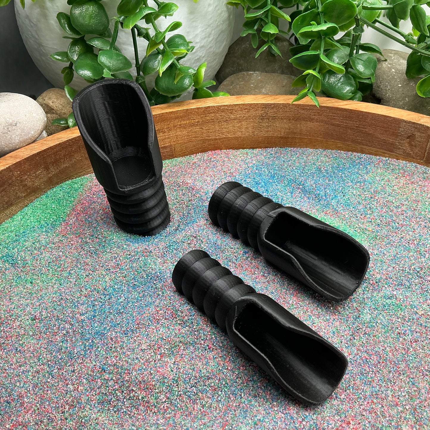 3D-printed children's sand play scoop set - 3 piece with small, medium and large scoops, choose from six colours - view 8 of 8