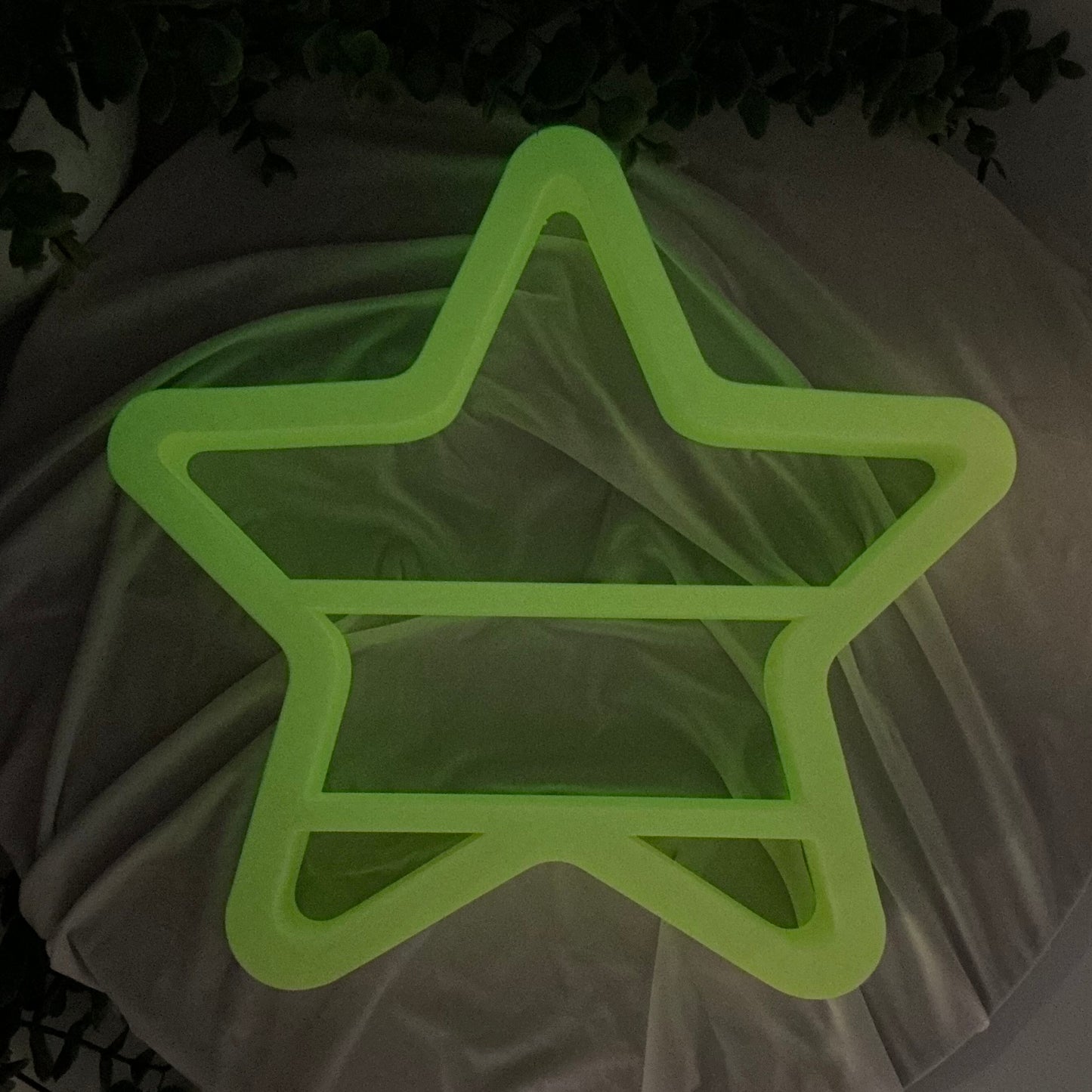 Set of two table top mini shelves Star Shape bedroom decor glow in the dark
