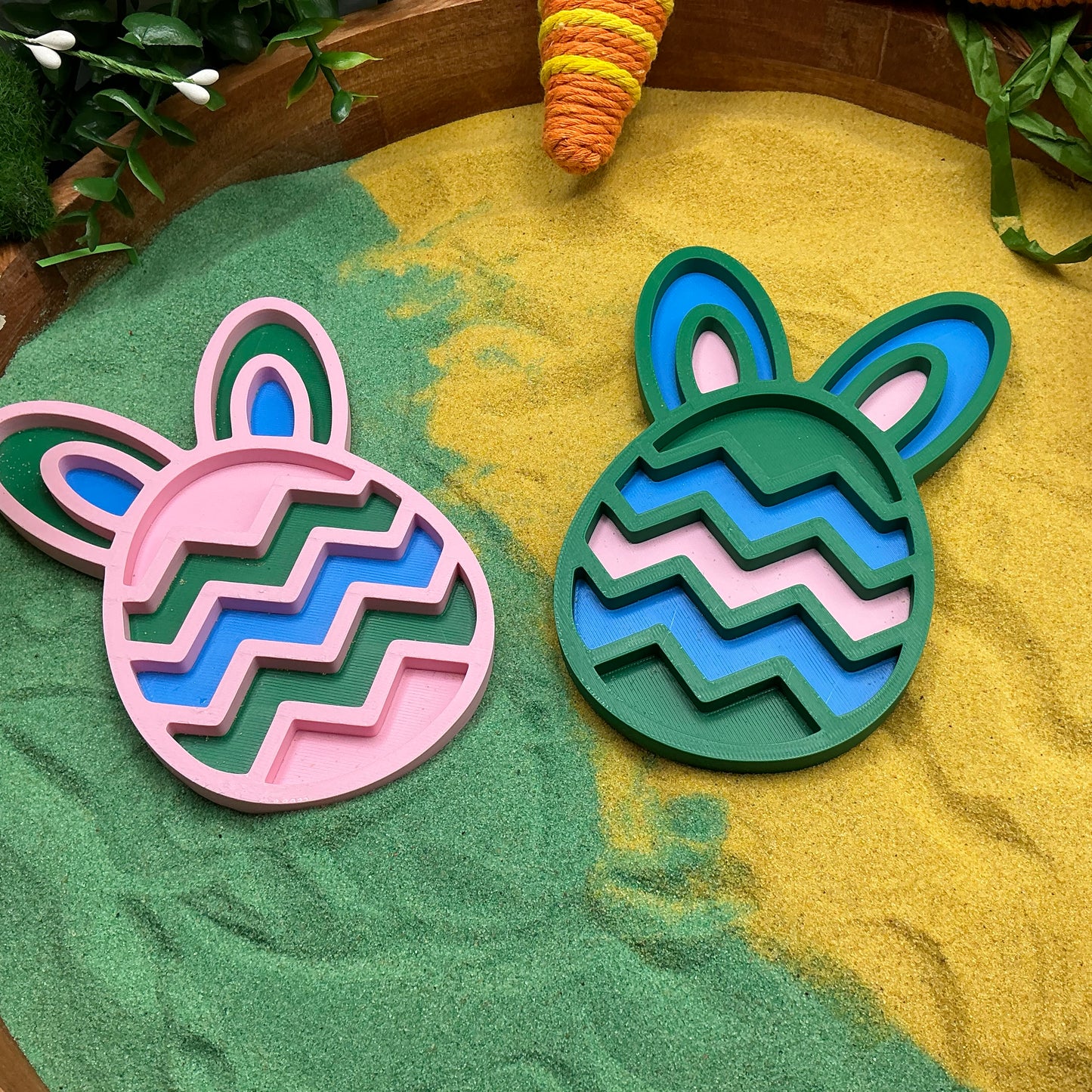 New Easter Bunny Sensory Trays - Eco-Friendly 3D Printed Montessori Activity