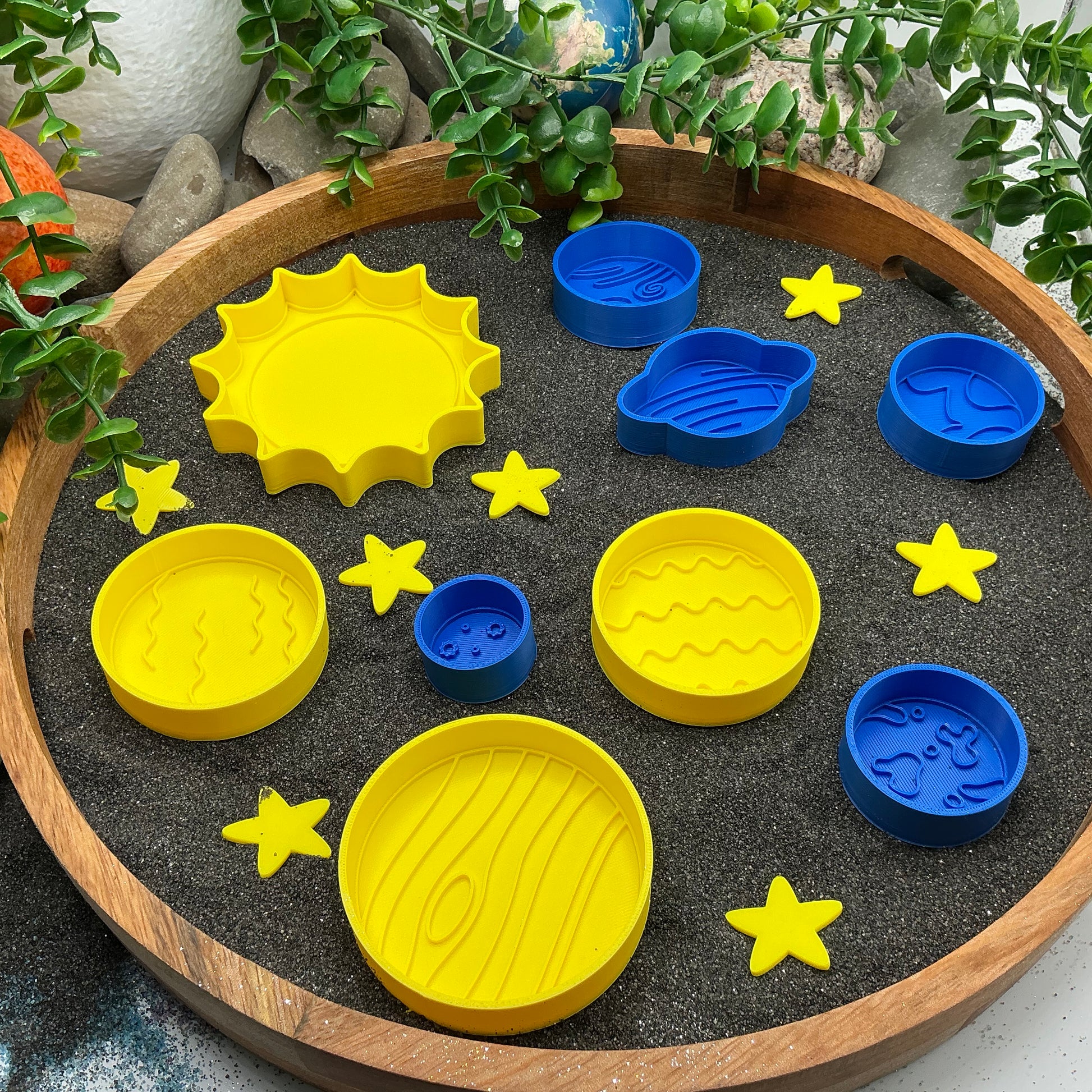 3D-printed sun and solar system sensory fill shape set - 9 piece with sun and 8 planets - view 1 of 14