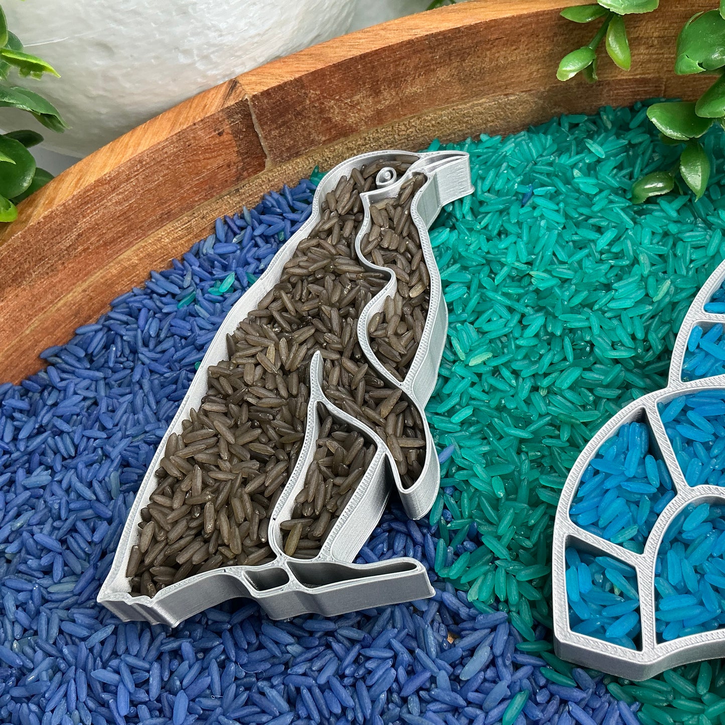 Arctic Sensory Tray Four Piece Set - showing texture