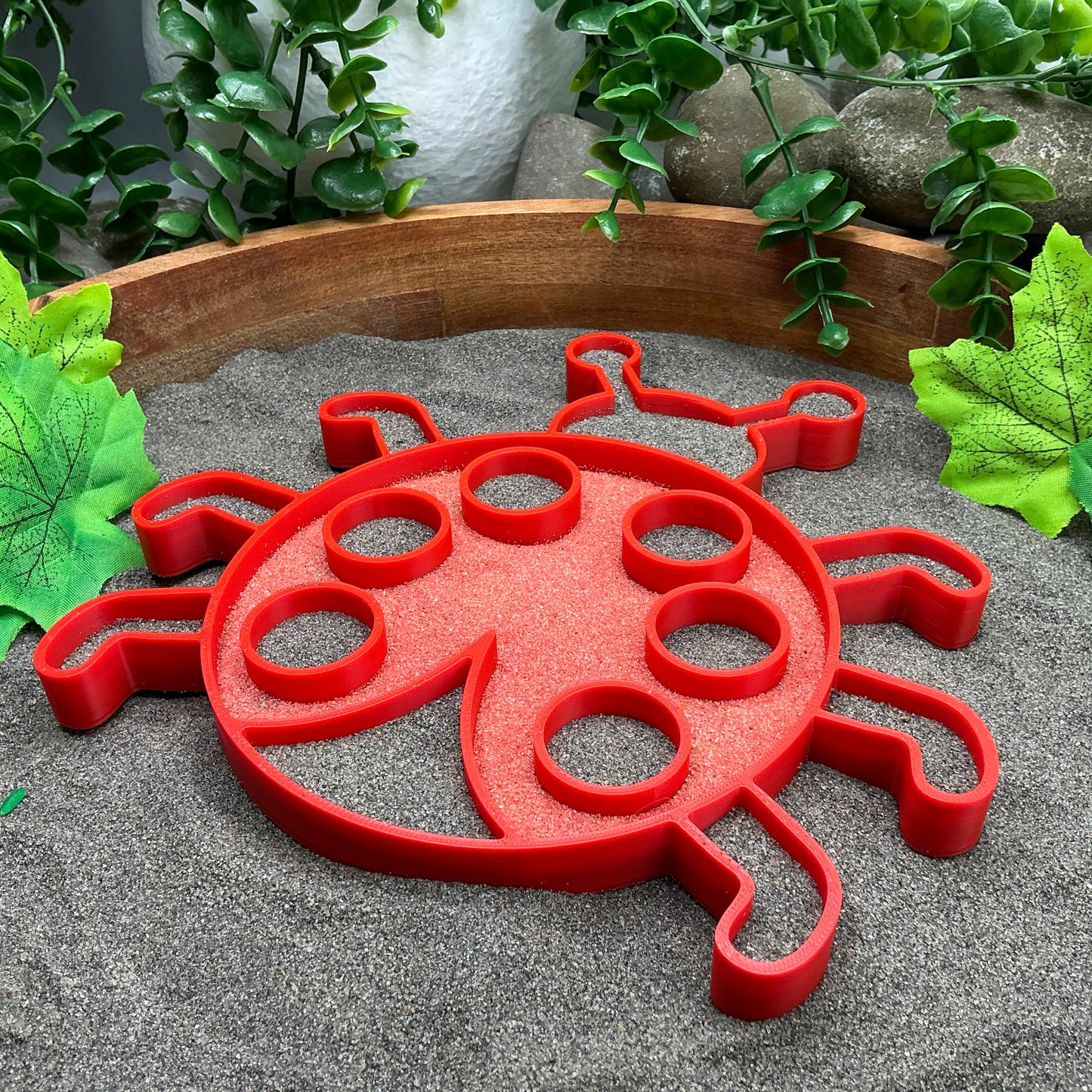 Large Ladybug Sensory Filling Tray - Eco-Friendly 3D Printed for Sand, Rice & Oats