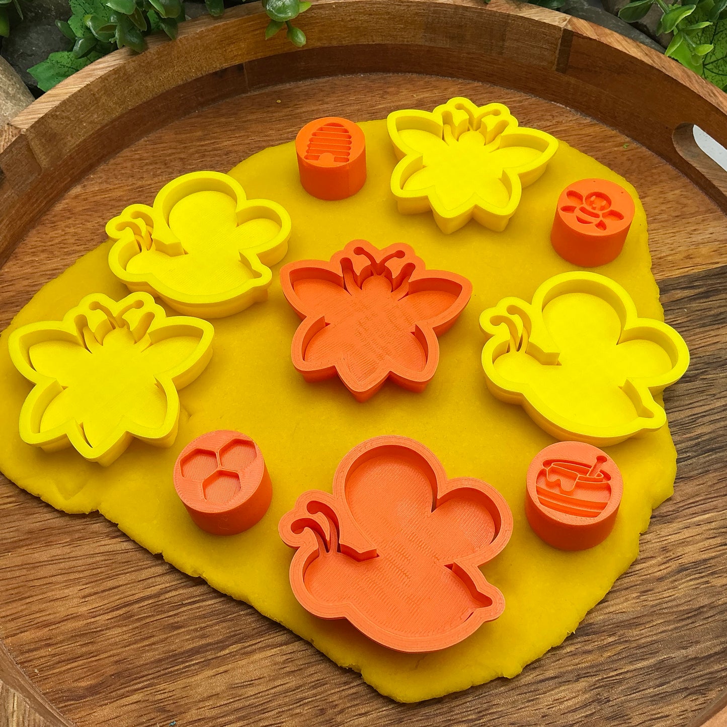 3D-printed bees and wasps play dough cookie cutter and stamp set - 10 piece minibeasts sensory set - view 5 of 12