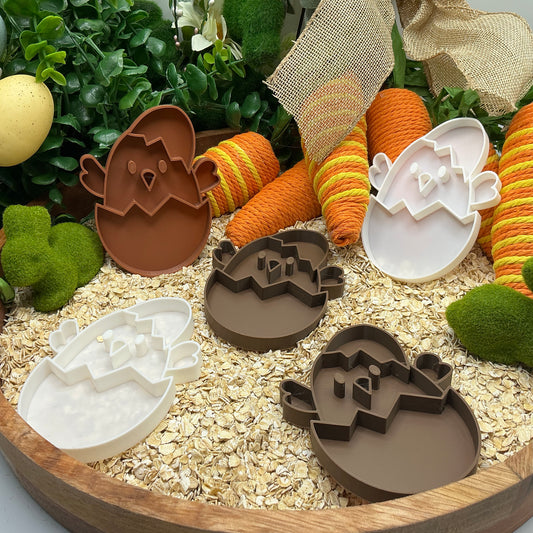 Easter Chick in a Egg 5 Piece Filling Tray Set Sensory Filling Trays Oats, Sand, - Main Product Image
