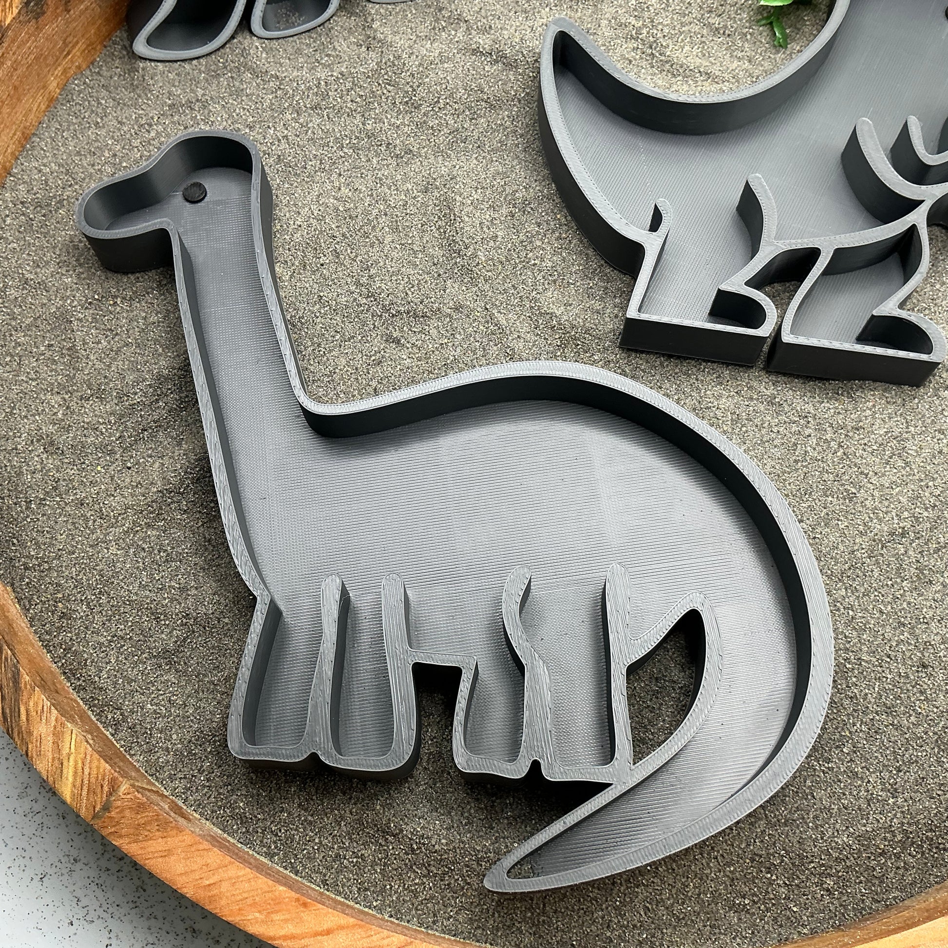 3D-printed dinosaur fill shapes sensory filling tray, 3-piece set for sand and rice tuff trays - view 4 of 11