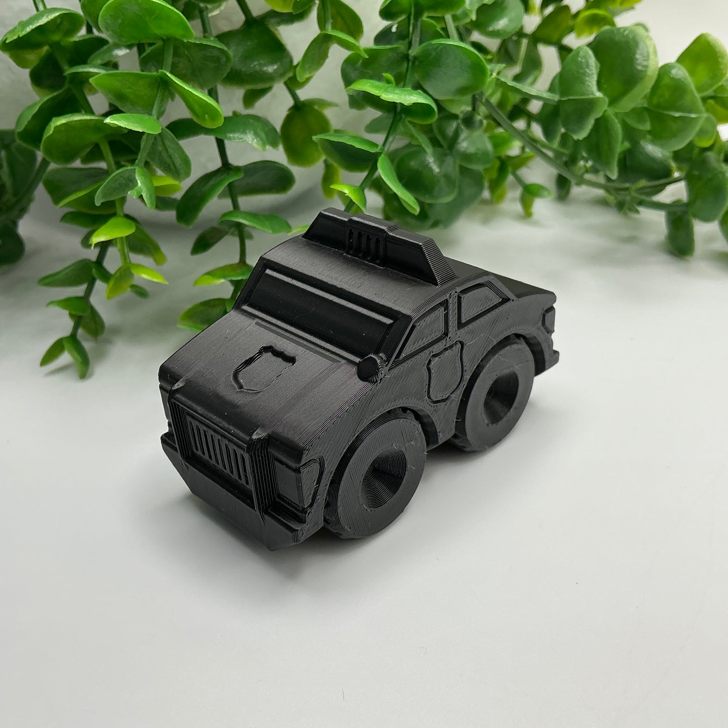Police Car Patrol Vehicle Emergency Squad Car Durable City Rescue Vehicle - showing texture