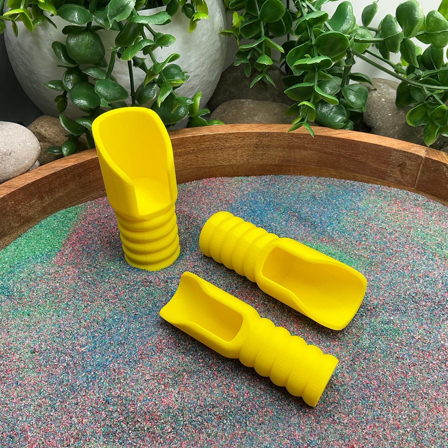 3D-printed children's sand play scoop set - 3 piece with small, medium and large scoops, choose from six colours - view 6 of 8
