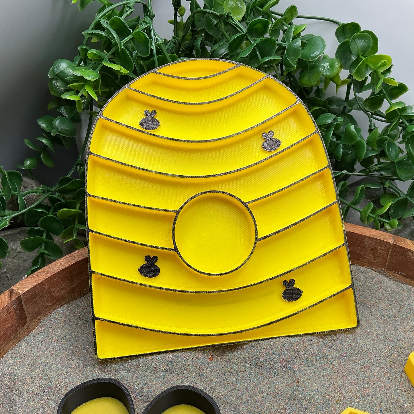 3D-printed bee theme sensory filling tray, 3-piece set with bee, hive and honeycomb - view 3 of 10