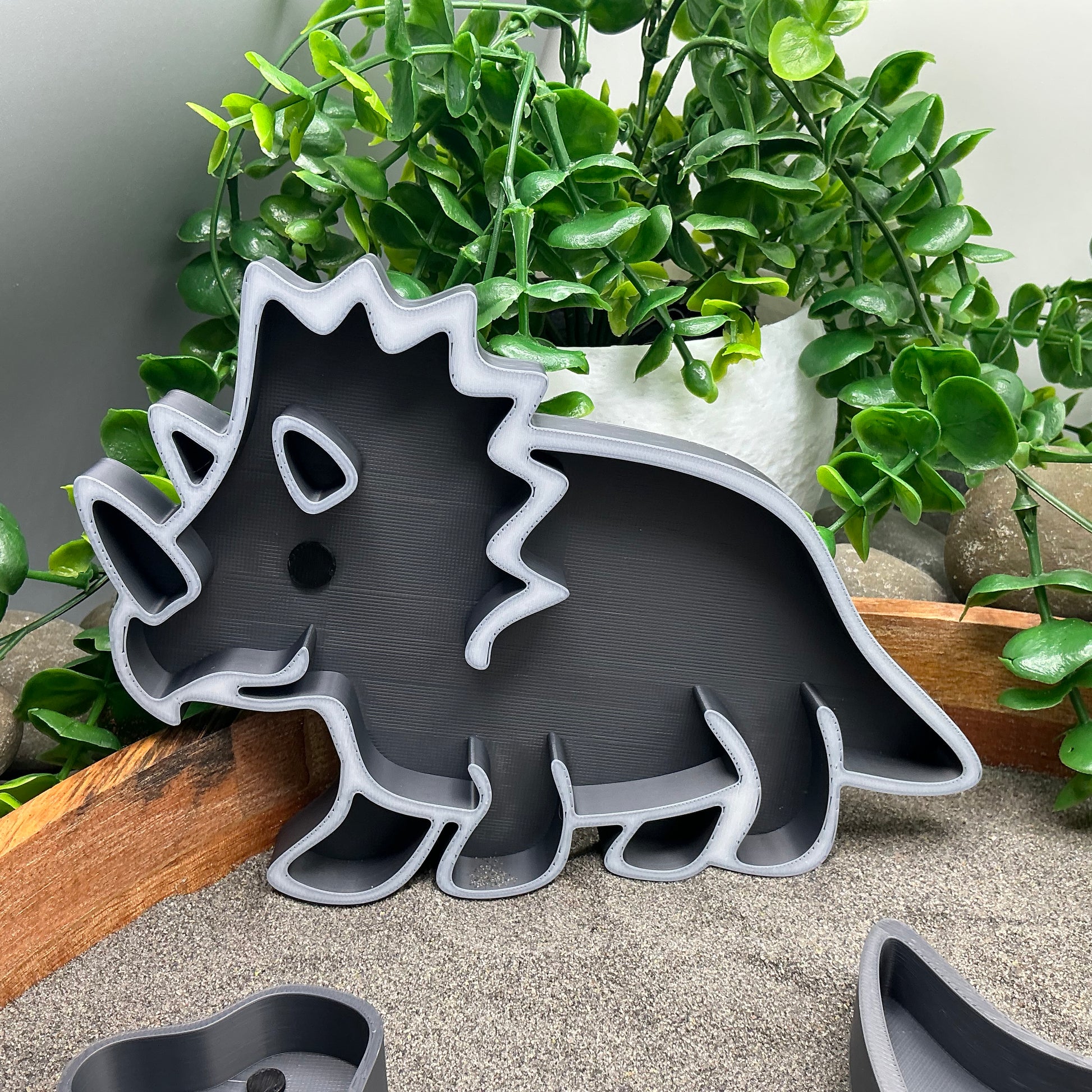 3D-printed dinosaur fill shapes sensory filling tray, 3-piece set for sand and rice tuff trays - view 2 of 11