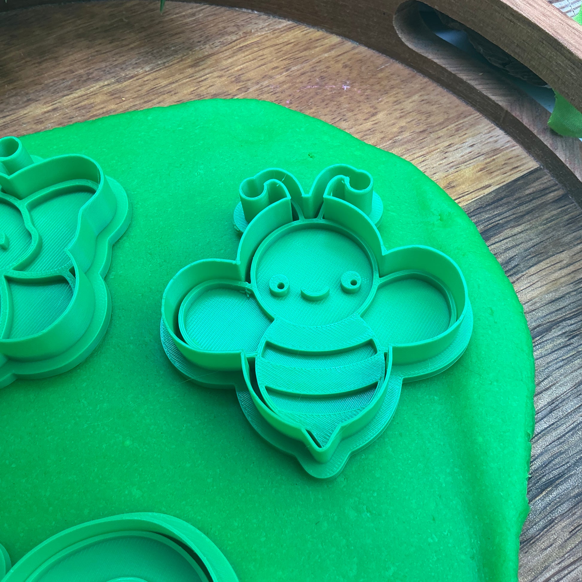 3D-printed spring garden insects play dough cookie cutter set - 4 piece with bee, butterfly, snail and ladybug - view 5 of 13