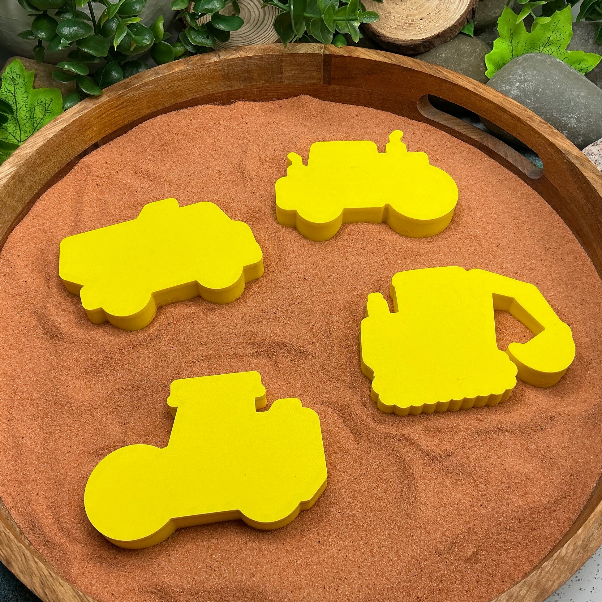 3D-printed construction vehicles sensory fill shape set - 4 piece colour set B for tuff trays and sandpits - view 9 of 14