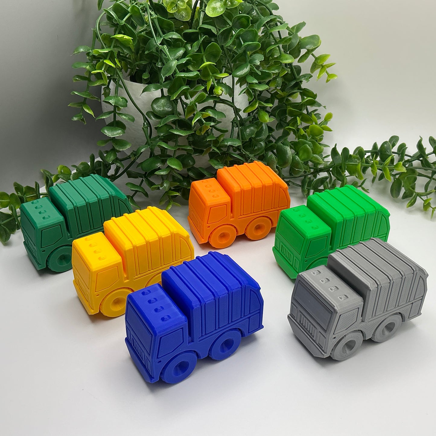 Garbage Truck Articulated Recycling Vehicle Durable Truck Eco-Friendly - 3D printed eco-friendly toy by Sarah's 3D Prints