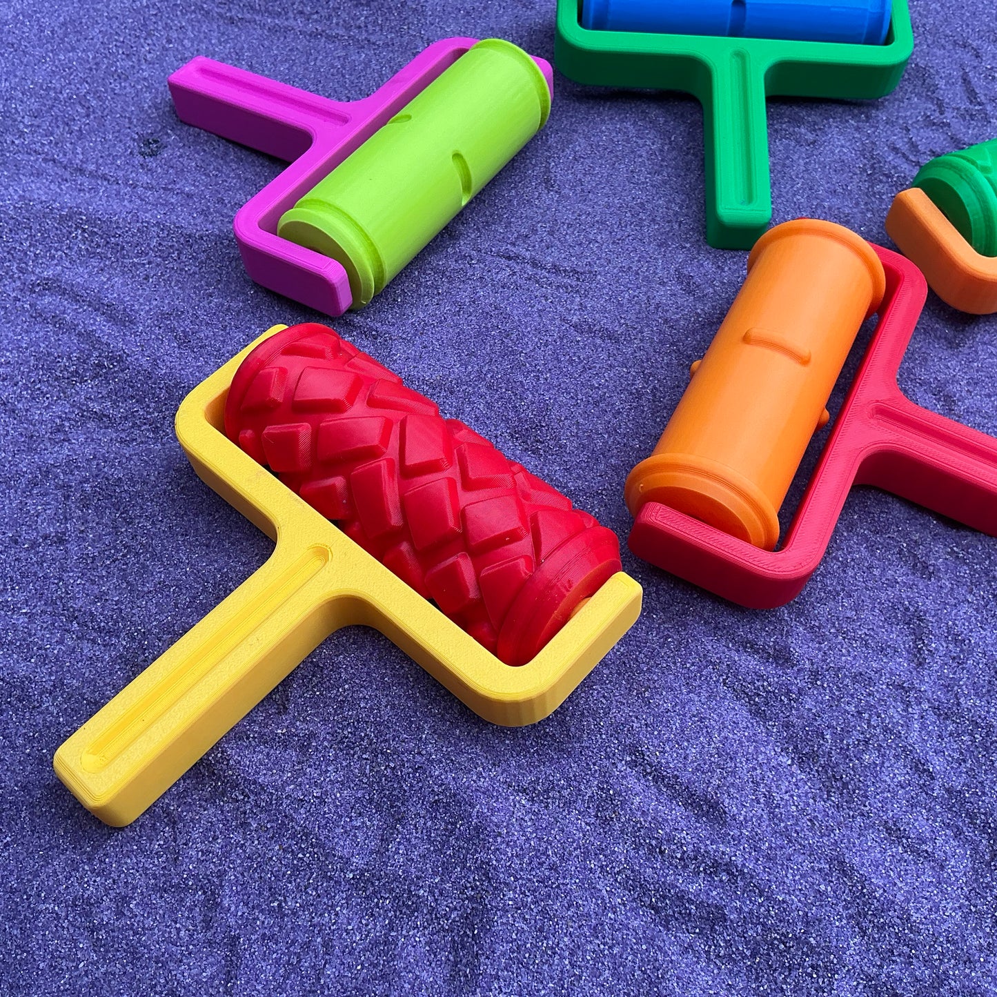 Road Pattern Roller 3 piece Set Sand Roller