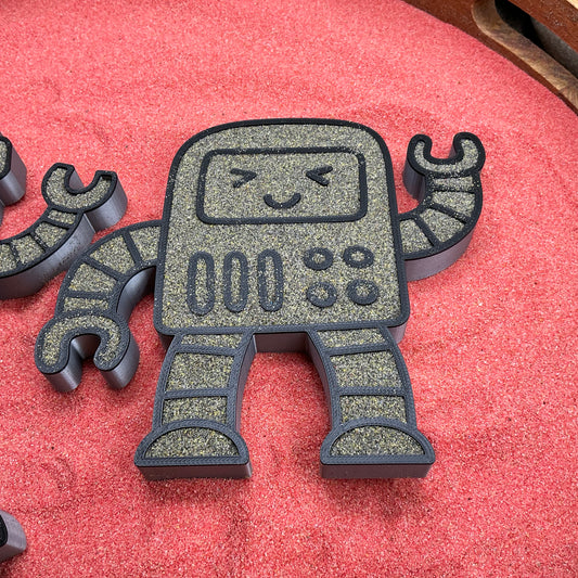 3D-printed robot play sensory filling tray, 2-piece set for sand and rice tuff trays - view 2 of 10