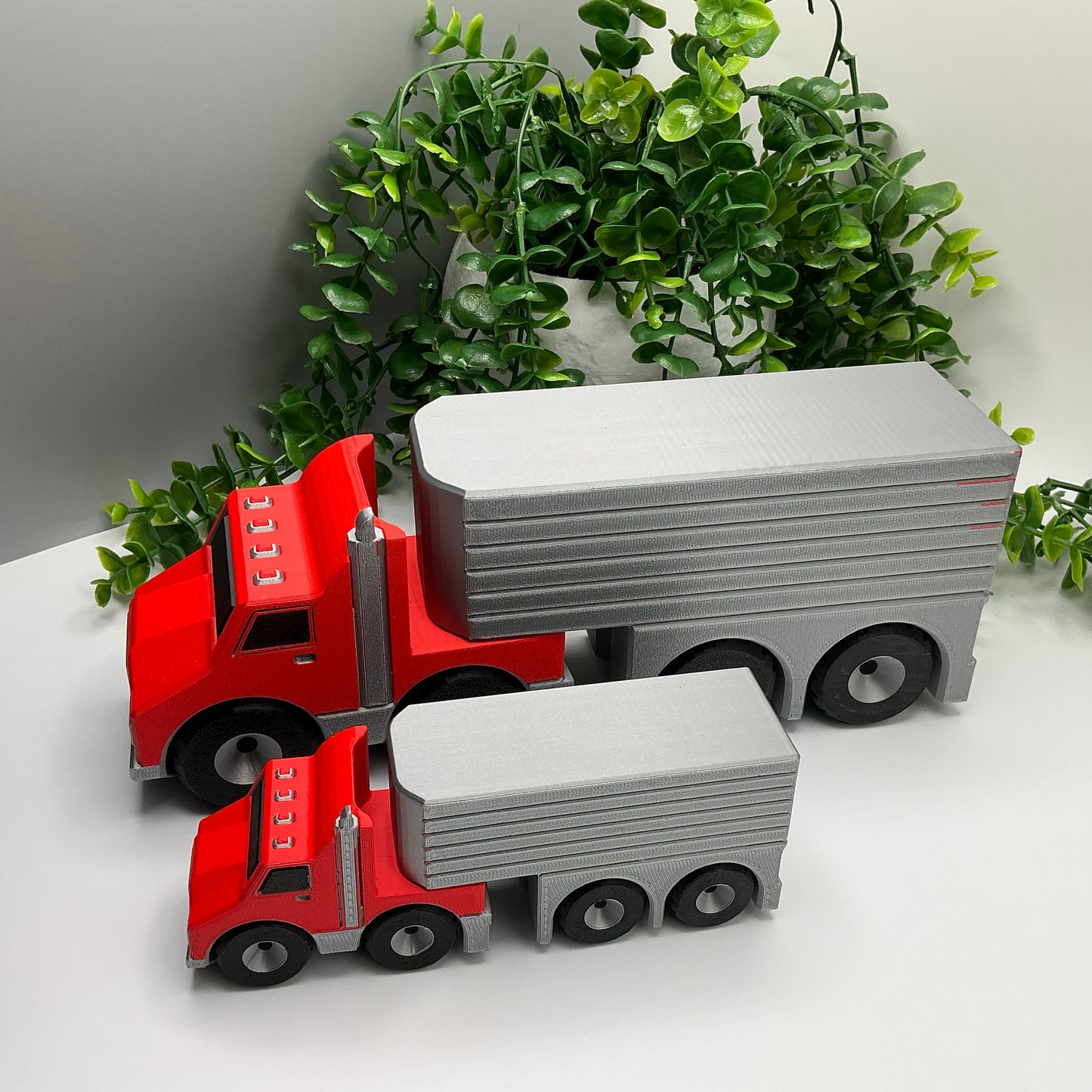 Large American Semi Truck Vehicle 3D Printed Multi Coloured Vehicle Indoor & Out - View 6