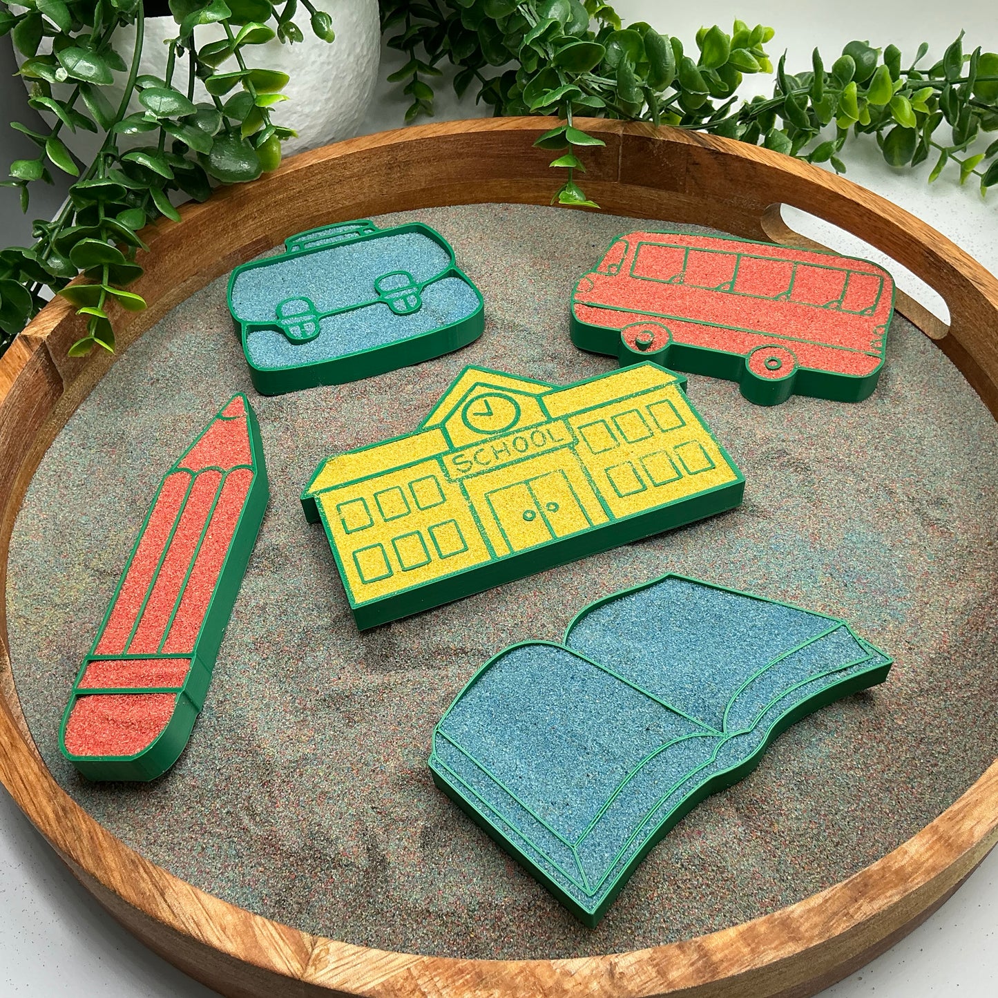 School Sensory Filling Trays 5 Piece Set - 3D printed eco-friendly toy by Sarah's 3D Prints