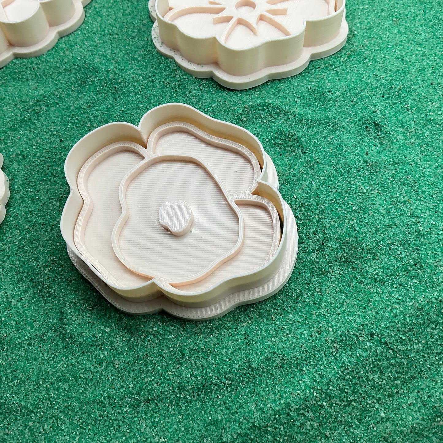 3D-printed flower garden play dough cookie cutter set - 4 piece mini meadow starter set - view 6 of 11