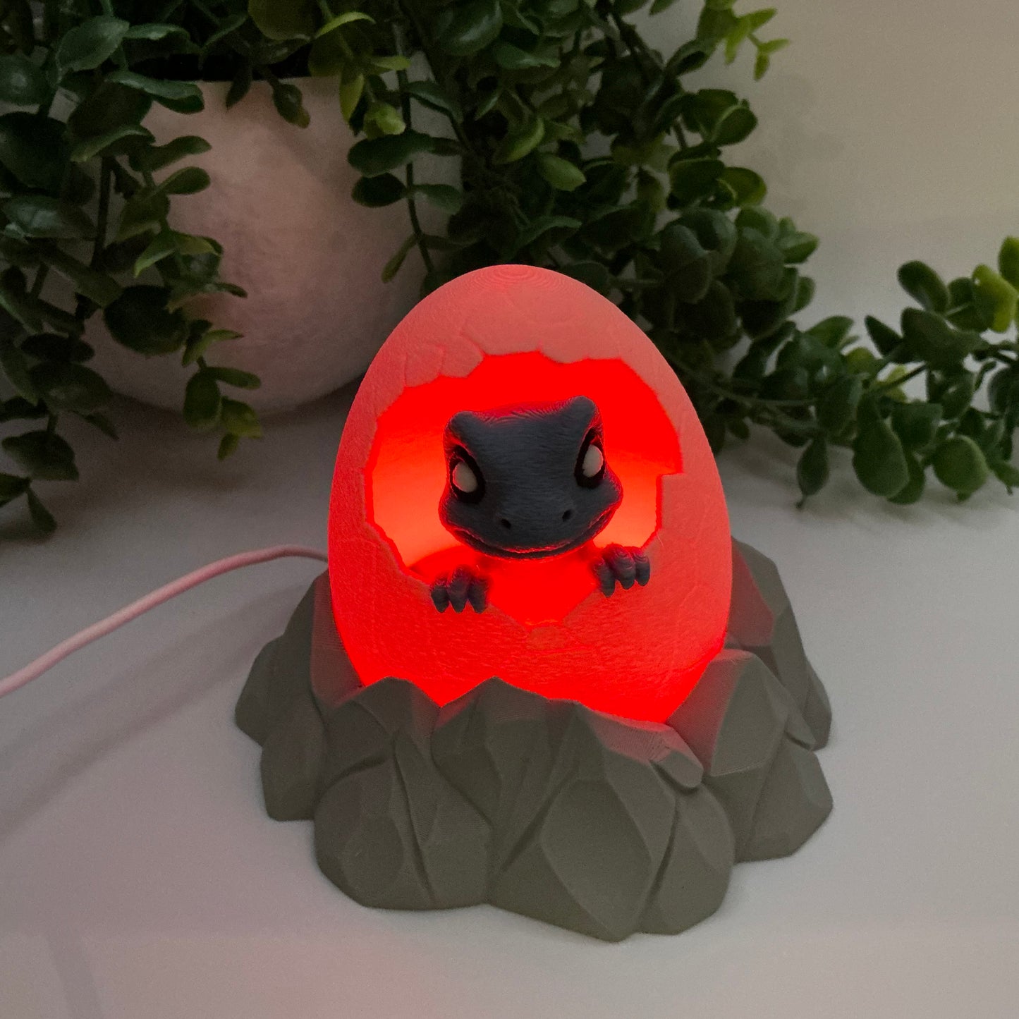 Dinosaur Hatching Egg Lamp Soft Glow Night Light Whimsical Home Bedroom D�cor - View 9