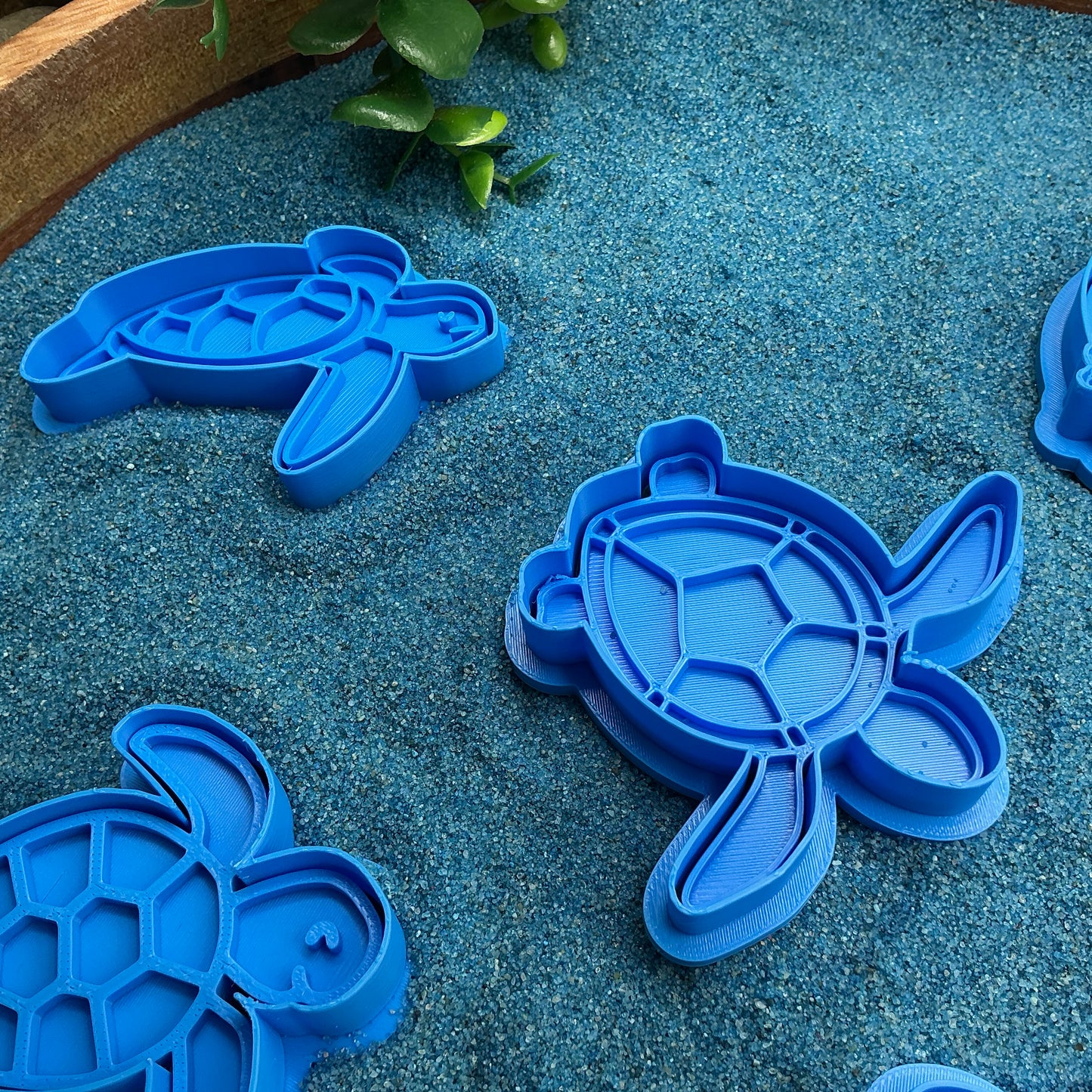 3D-printed sea turtle play dough cookie cutter set - 5 piece ocean theme - view 5 of 8