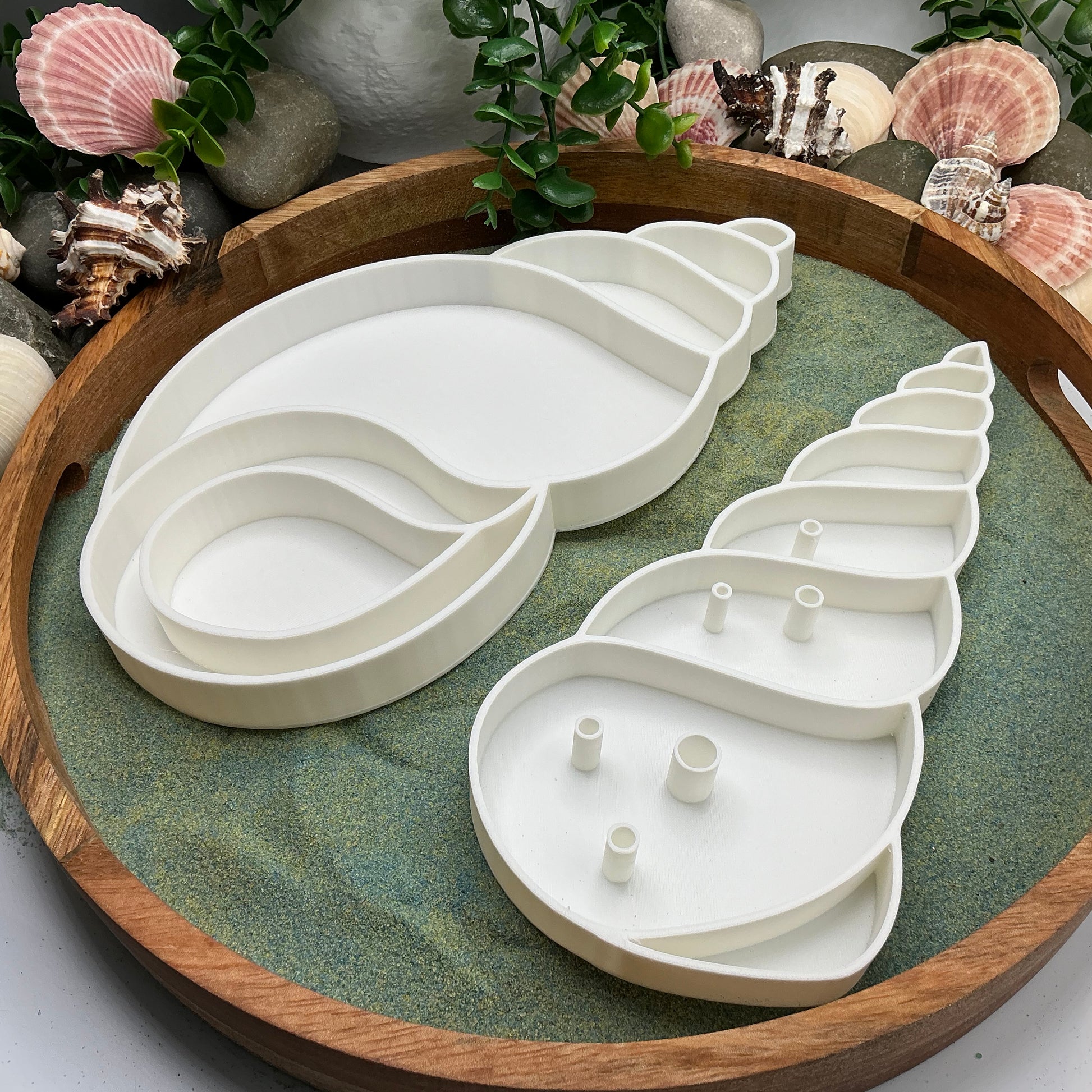 3D-printed large seashells sensory filling tray, 2-piece set for sand tuff trays - view 4 of 8