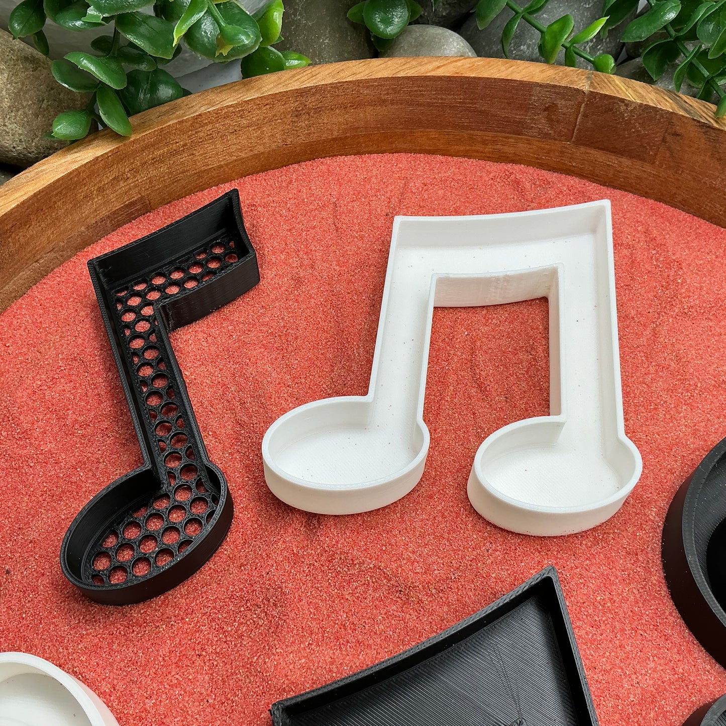 3D-printed musical notes sensory filling tray, 6-piece set for sand and rice tuff trays - view 3 of 10