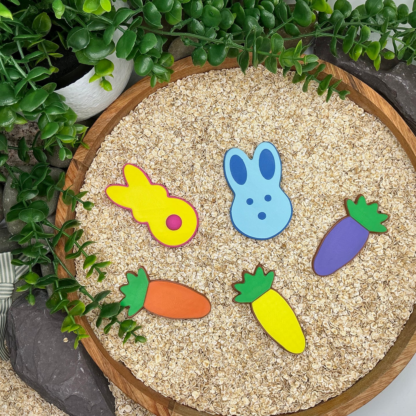 pretend food play kitchen role  play 5 piece set rabbit & carrots cookies