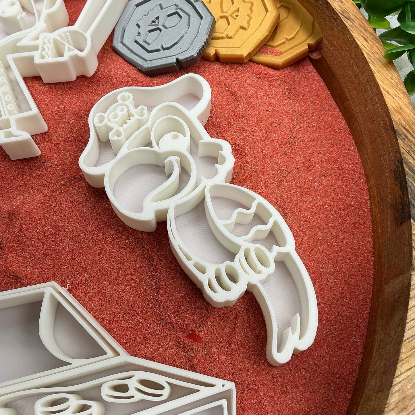 3D-printed pirates play sensory filling tray, 4-piece treasure-themed set for sand and rice tuff trays - view 4 of 13