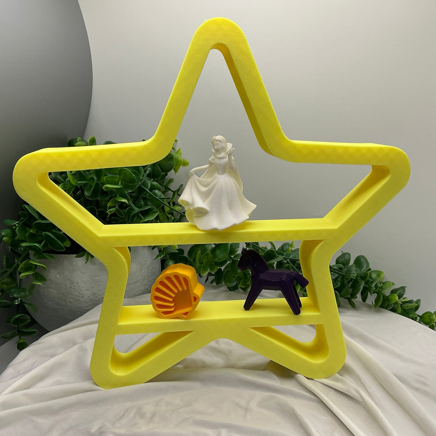 Set of two table top mini shelves Star Shape bedroom decor glow in the dark
