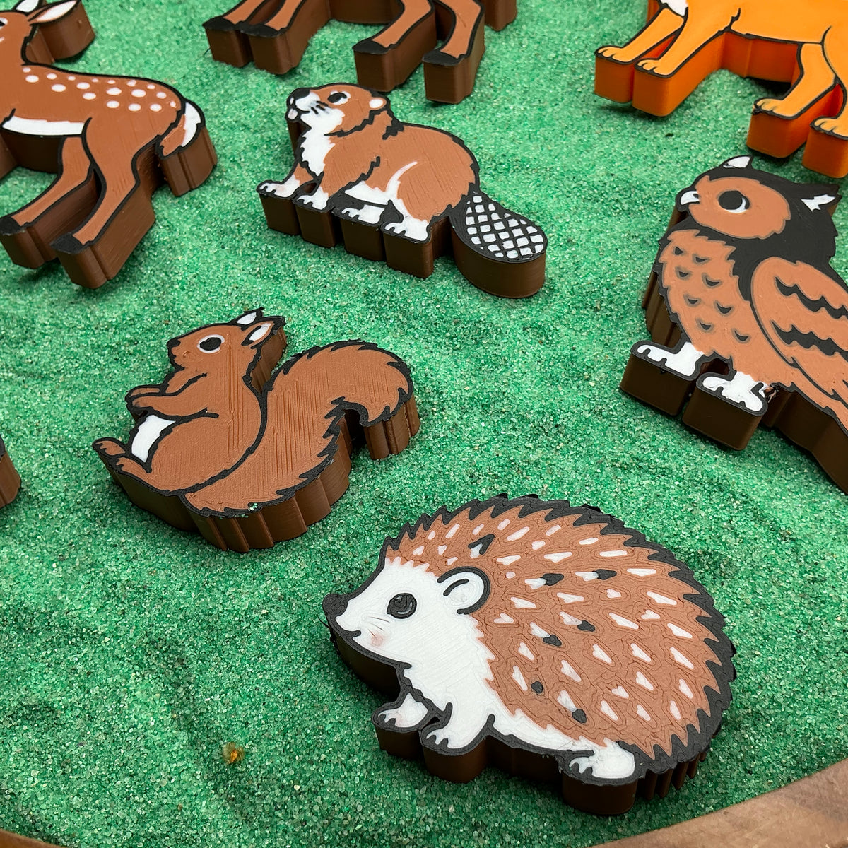 Forest Animals 8 Piece Figure Set - Woodland Small World Play Figures