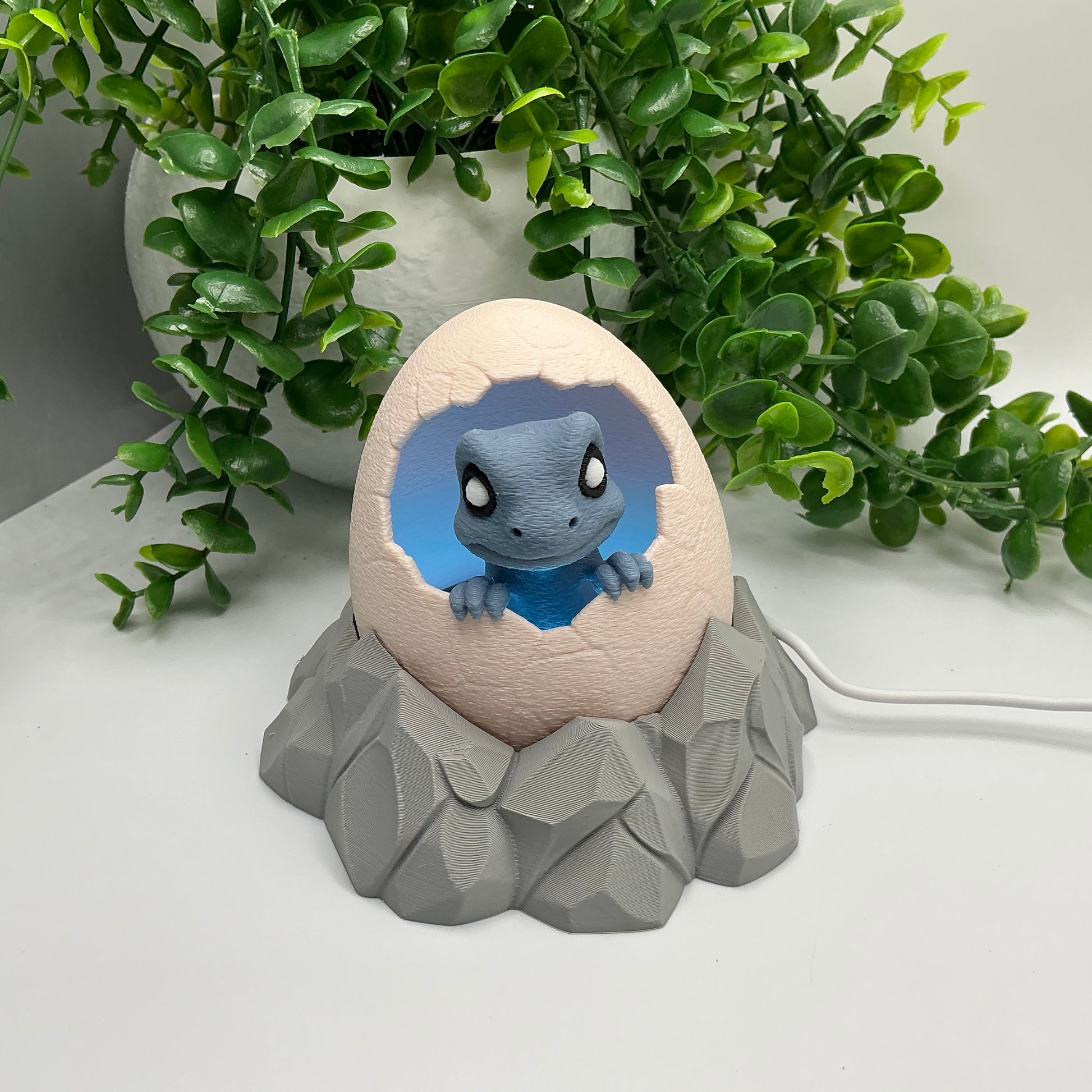 Dinosaur Hatching Egg Lamp Soft Glow Night Light Whimsical Home Bedroom D�cor - Main Product Image