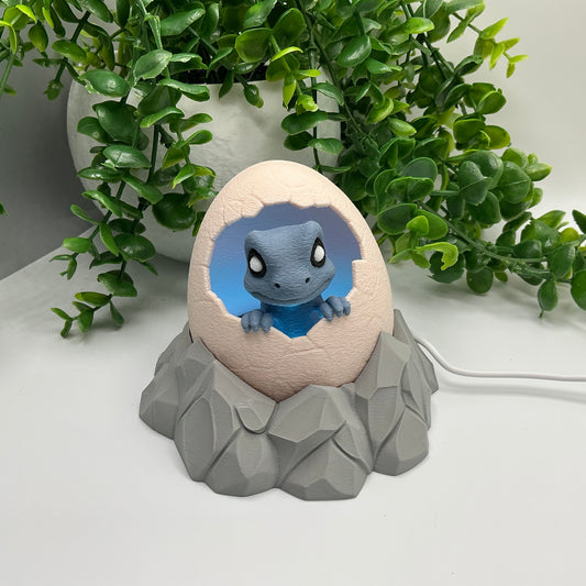 Dinosaur Hatching Egg Lamp Soft Glow Night Light Whimsical Home Bedroom D�cor - Main Product Image