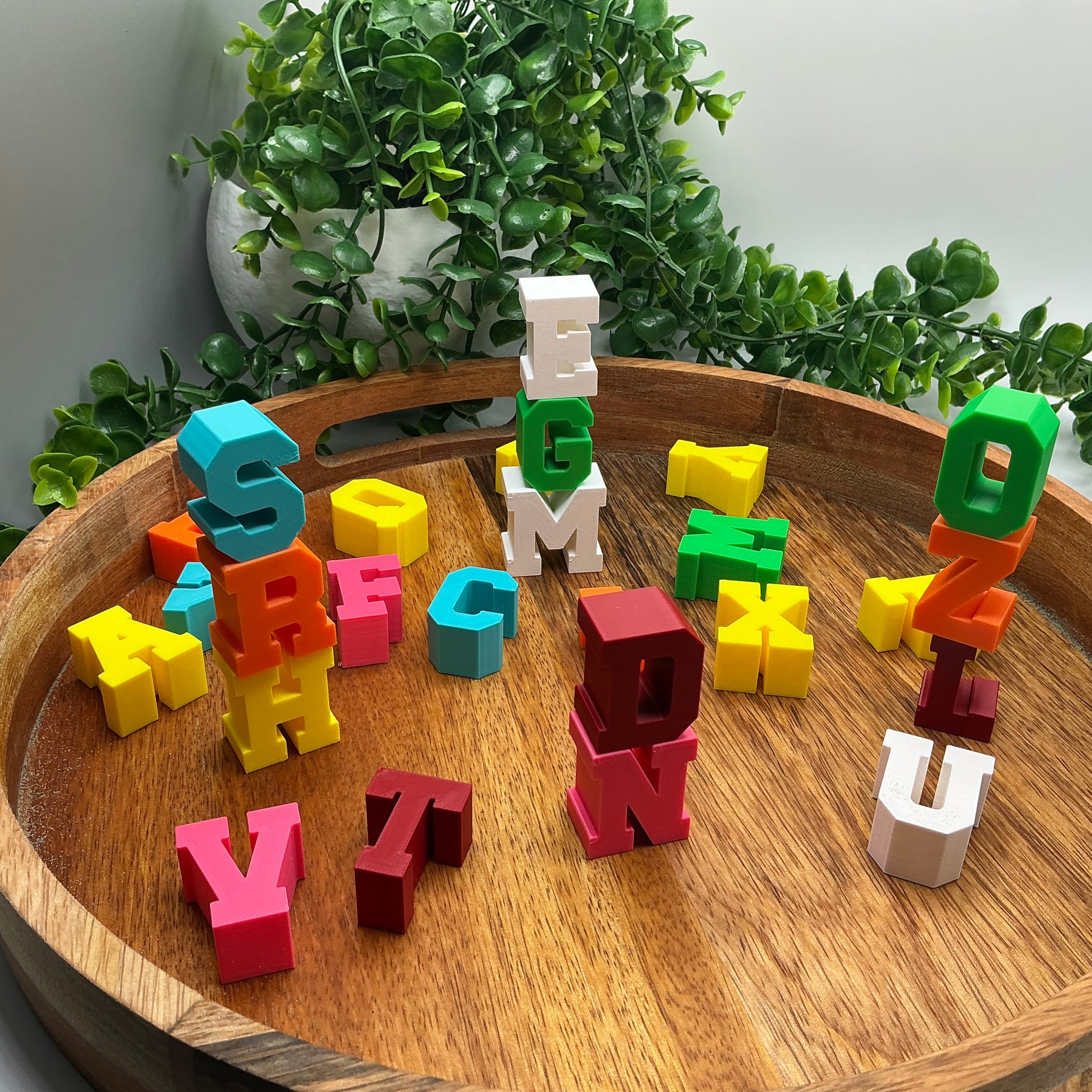 Small Stacking Alphabet Letters A to Z - close-up detail