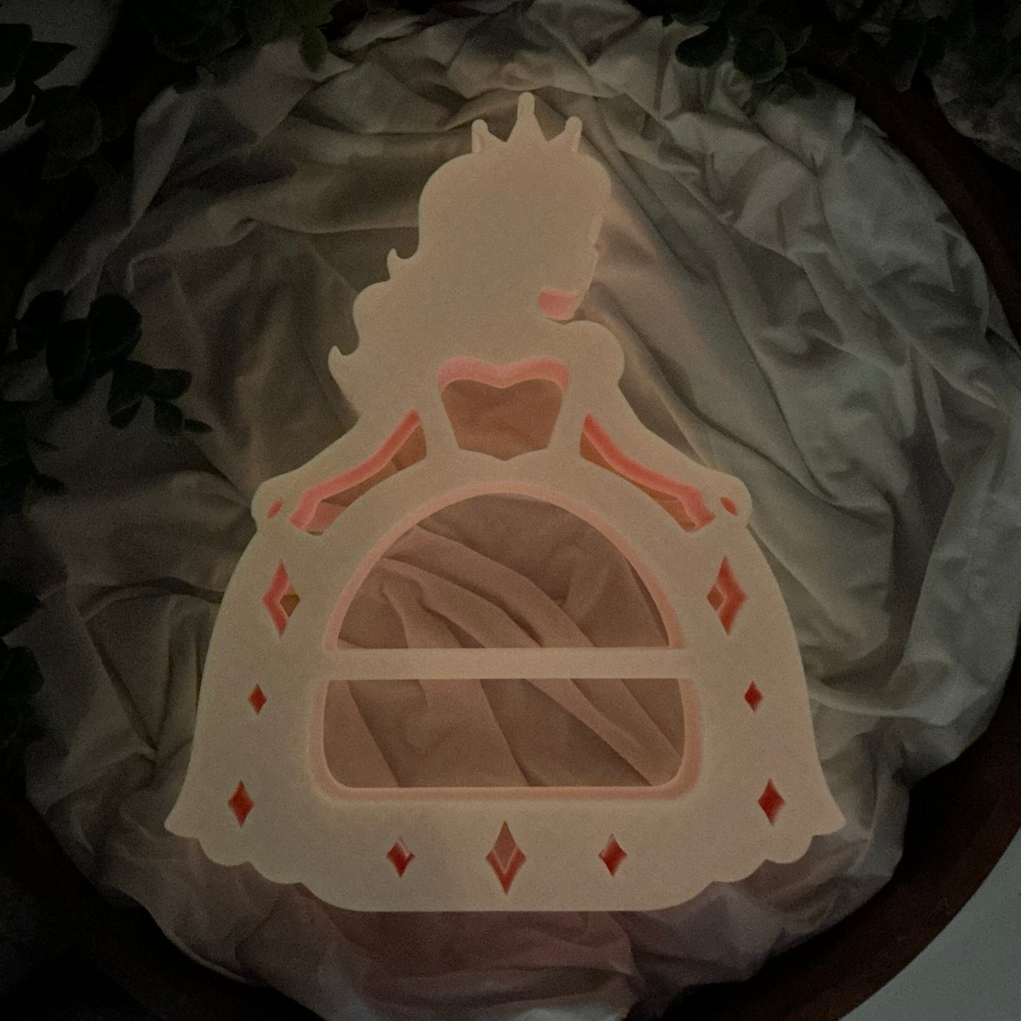 Princess Dress table top display piece glow in the dark princess bedroom decor
