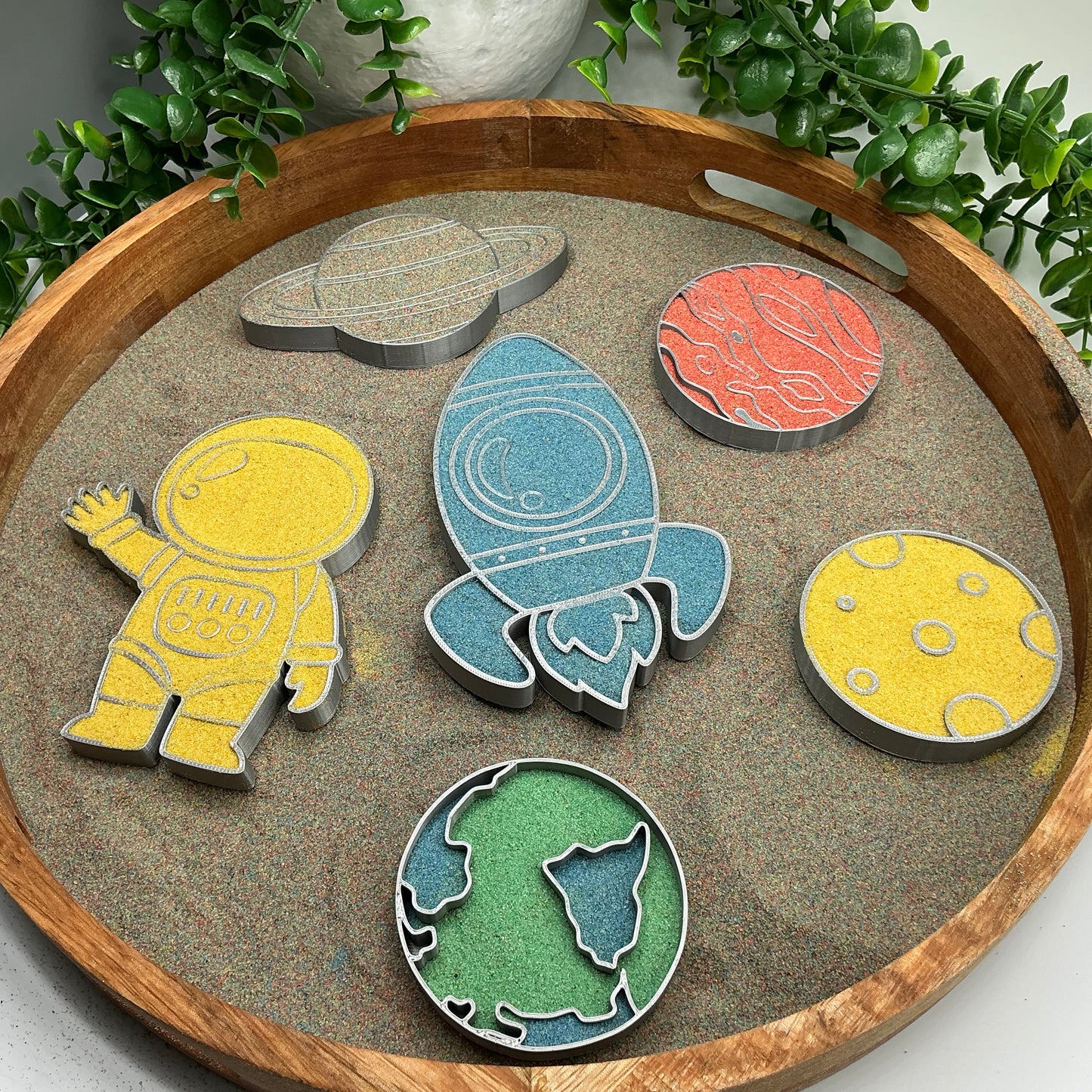 Space Sensory Filling Trays 6 Piece Set - lifestyle shot
