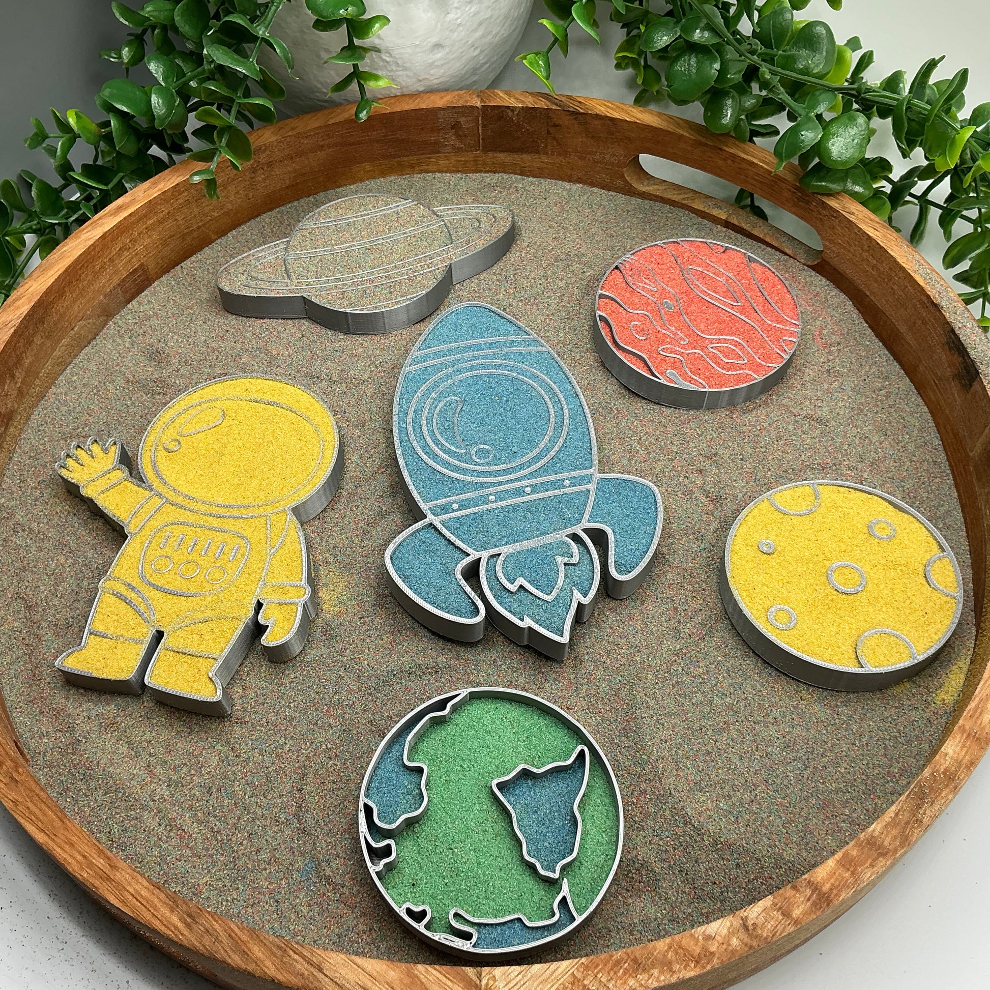 Space Sensory Filling Trays 6 Piece Set - lifestyle shot