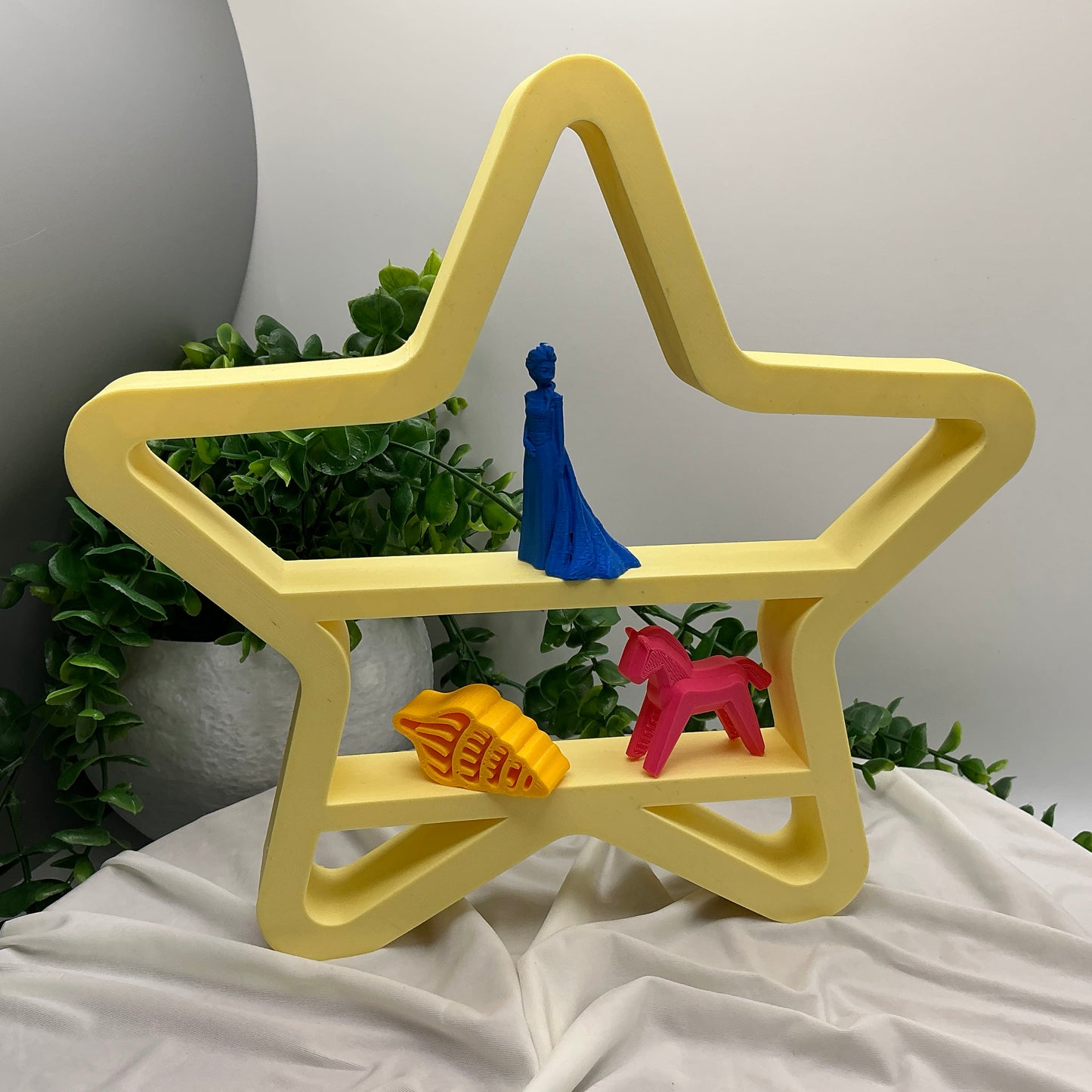 Set of two table top mini shelves star & Butterfly