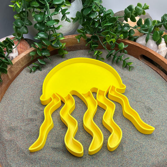Large Jellyfish Sensory Filling Tray - Eco-Friendly 3D Printed for Sand, Rice & Oats