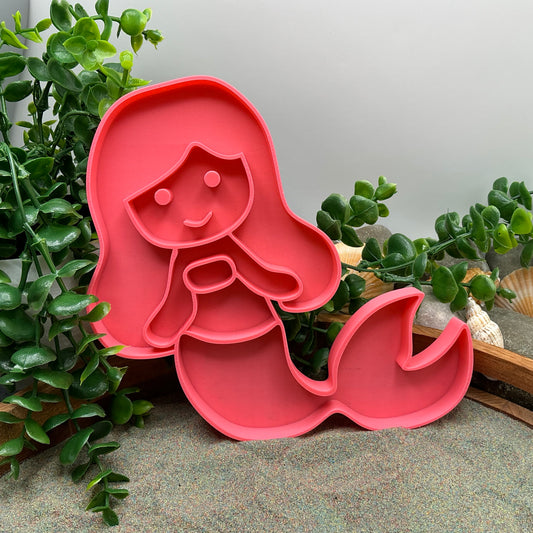 Large Mermaid Sensory Filling Tray - Eco-Friendly 3D Printed for Sand, Rice & Oats