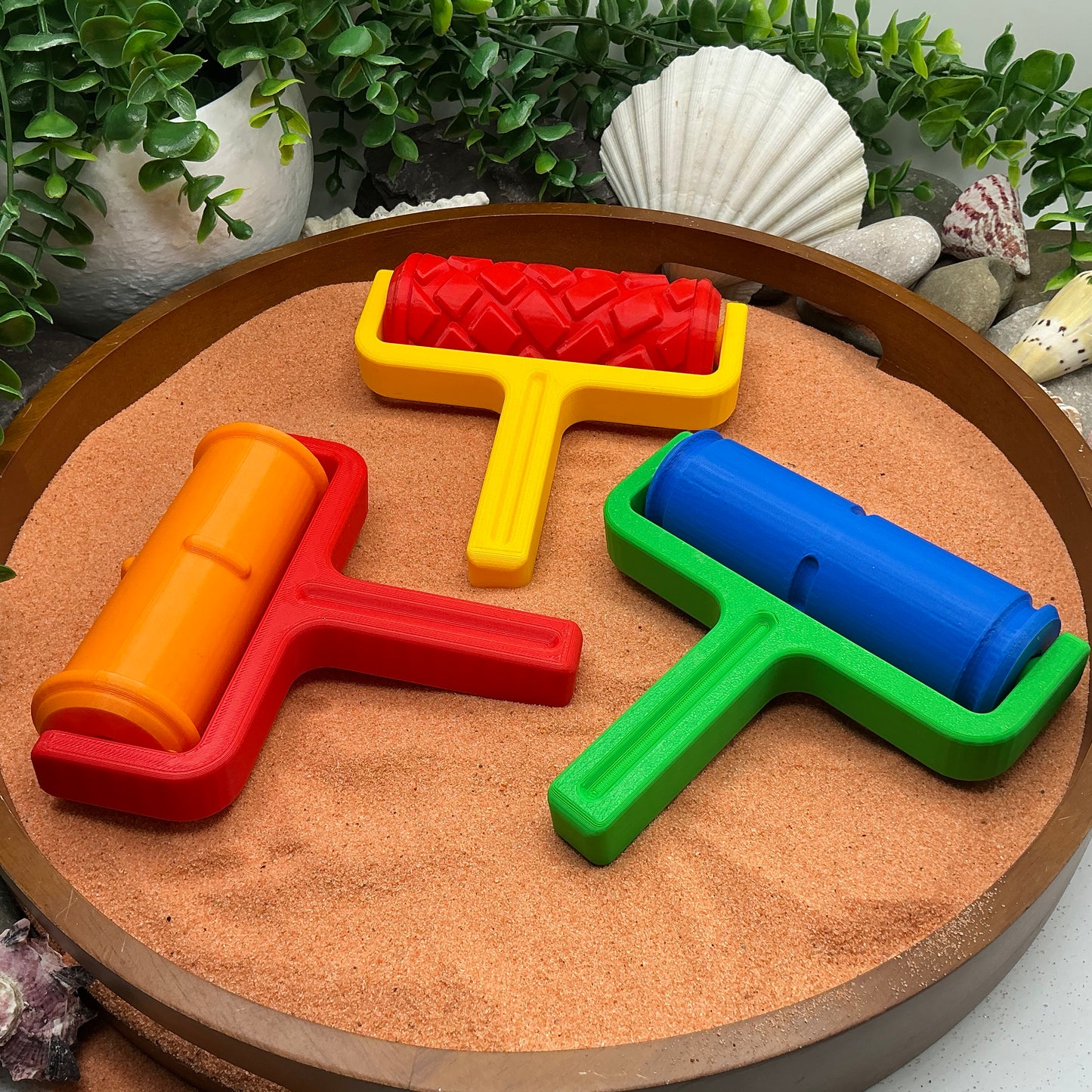 Road Pattern Roller 3 piece Set Sand Roller