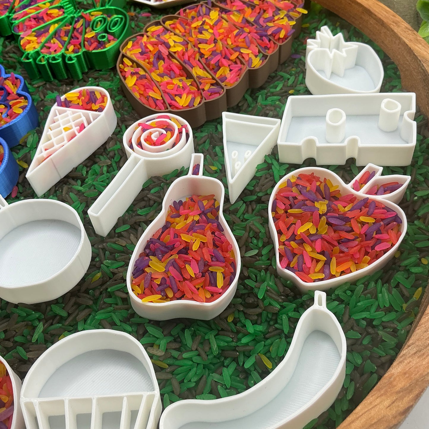 Caterpillar, Cocoon & Butterfly story book telling Sensory Filling Trays Set - Eco-Friendly 3D Printed 19 piece set