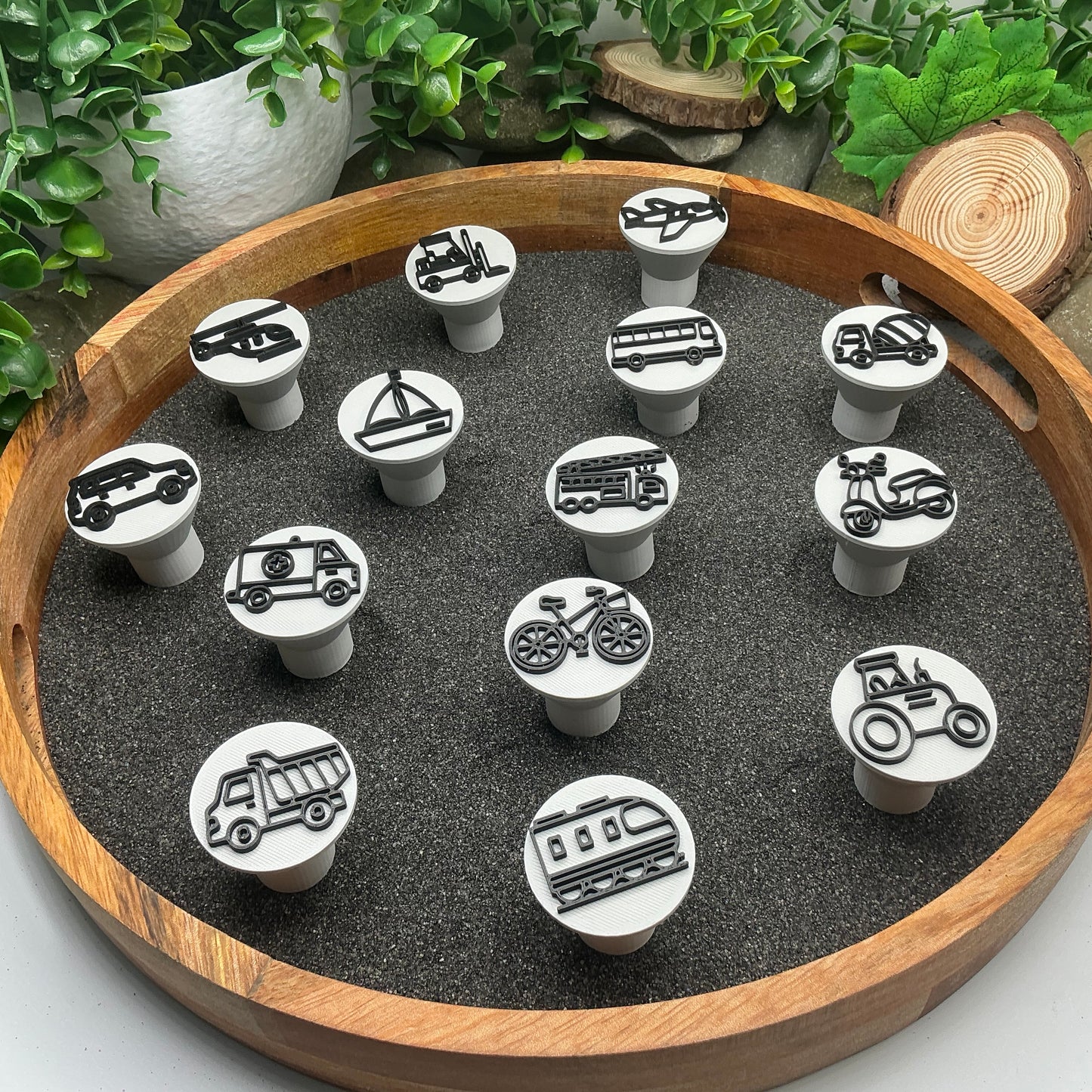 Transport theme play dough stamps 14 piece set