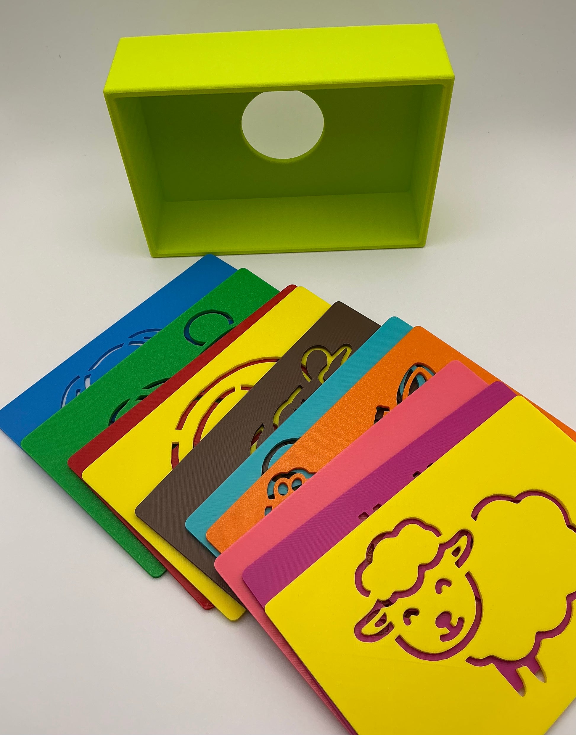 10-Piece Farm Animal Stencil Set with Storage Box Eco-Friendly 3D Printed Kids A - View 6